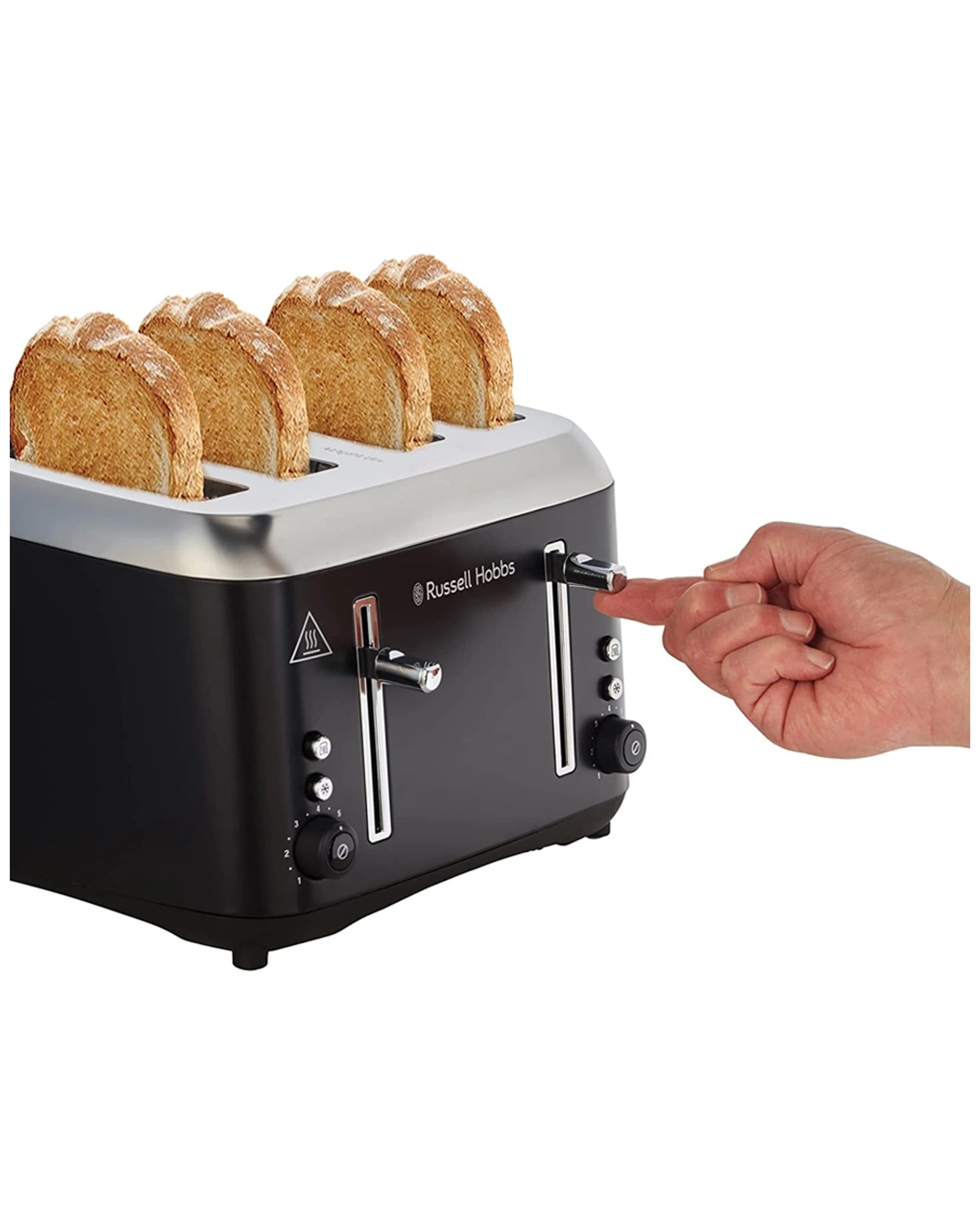 5 Russell Hobbs Rht514blk Addison 4-slice Bread/sandwich Toaster Ss Matte Black - Black, 5 of 5