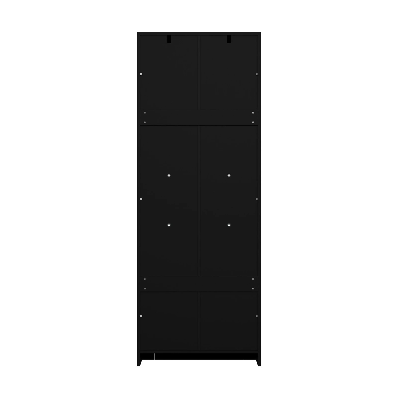 8 Oikiture 2PCS Display Cabinet Sideboard Buffet Storage Cupboard LED Light - Black, 8 of 8