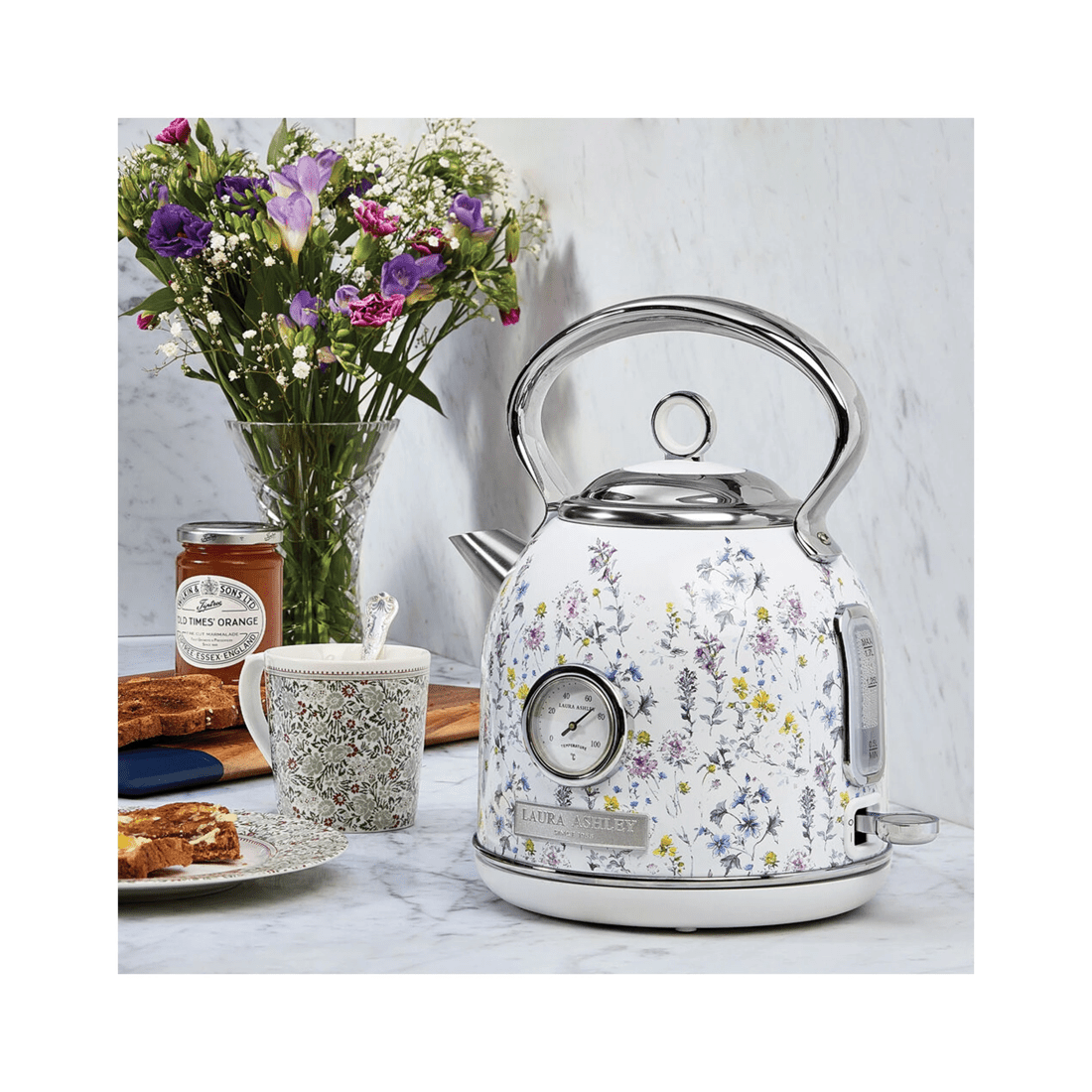 6 Laura Ashley Stainless Steel 1.7L Dome Electric Kettle With External Thermometer
 - multi, 6 of 6