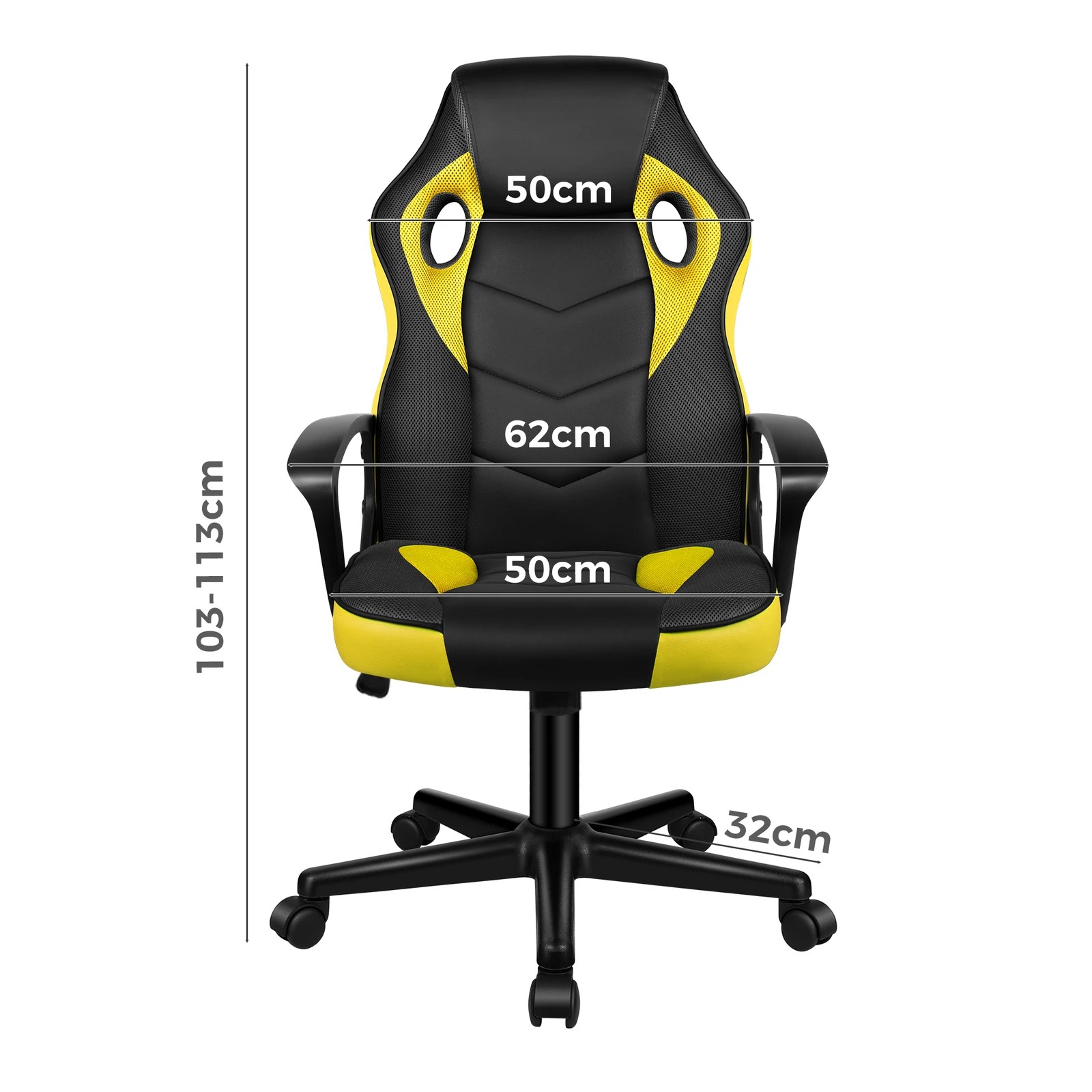 3 Alfordson Gaming Chair Racing Office Executive Computer Seat Work - Yellow, 3 of 9