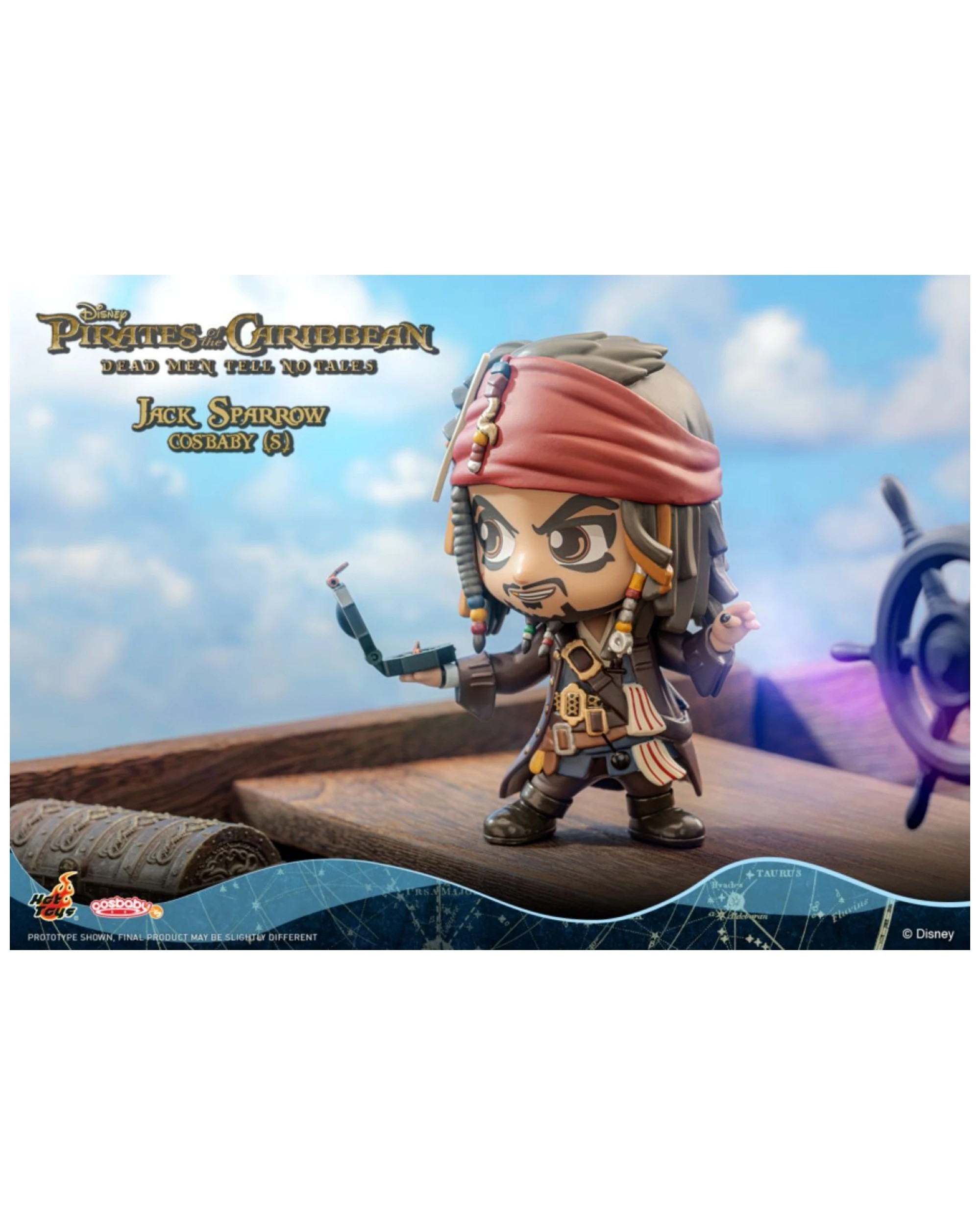 3 Pirates Of The Caribbean Captain Jack Sparrow Cosbaby Action Figure 11cm, 3 of 3