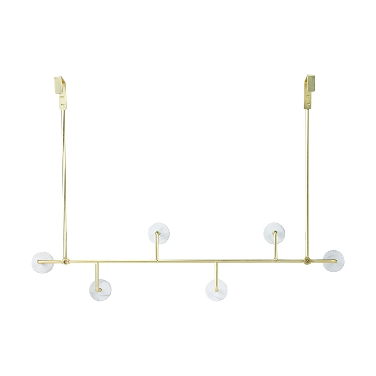 4 Marble and Gold Look Over The Door Hook, 4 of 9