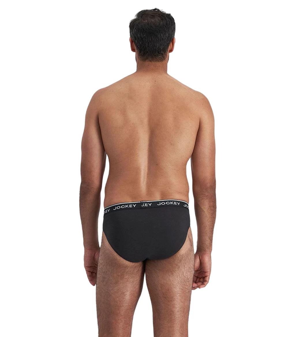 4 Jockey 16 Pack Elastic Cotton Brief Underwear BLACK/GREY, 4 of 9