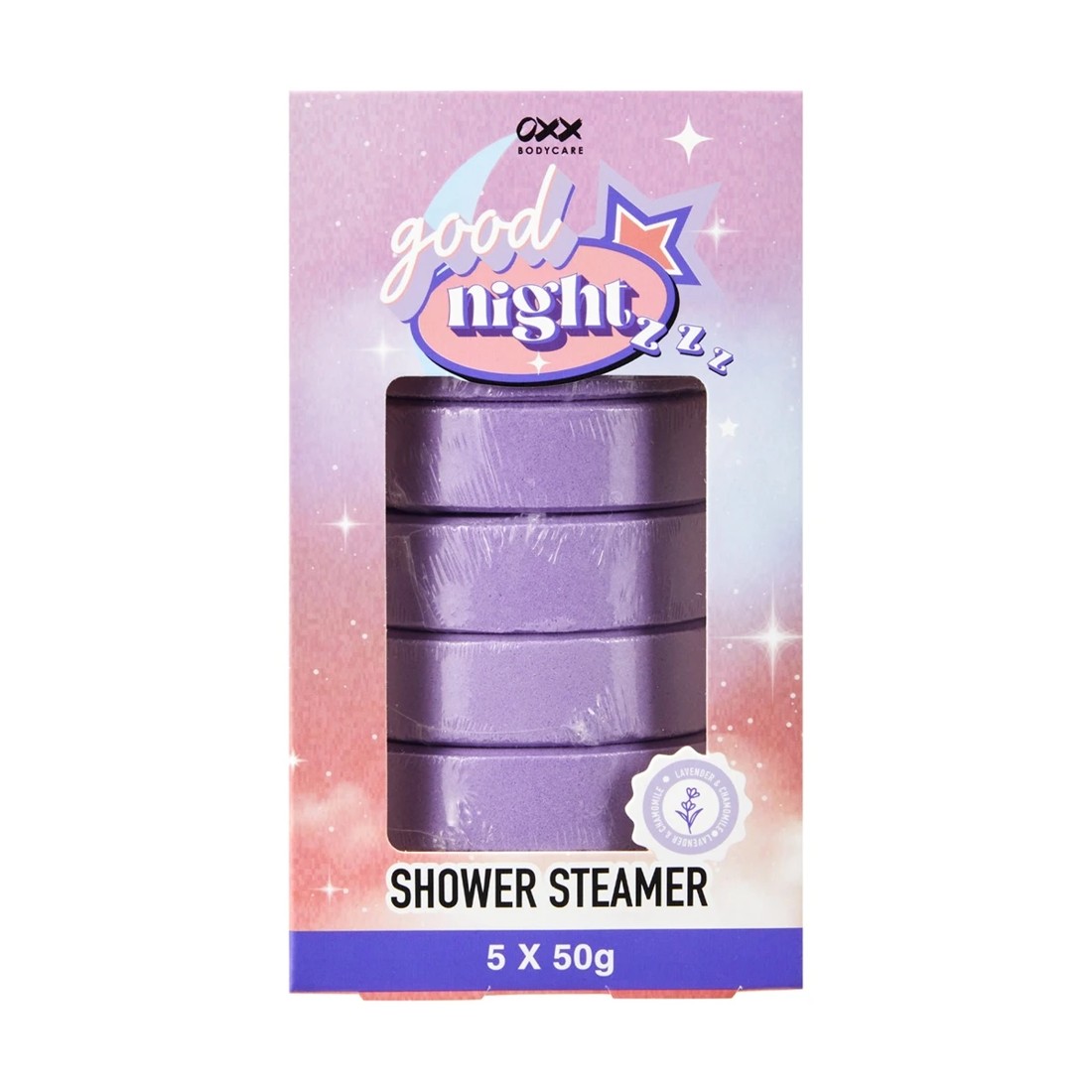 1 OXX Bodycare Good Night Shower Steamer - Lavender and Chamomile, 1 of 4