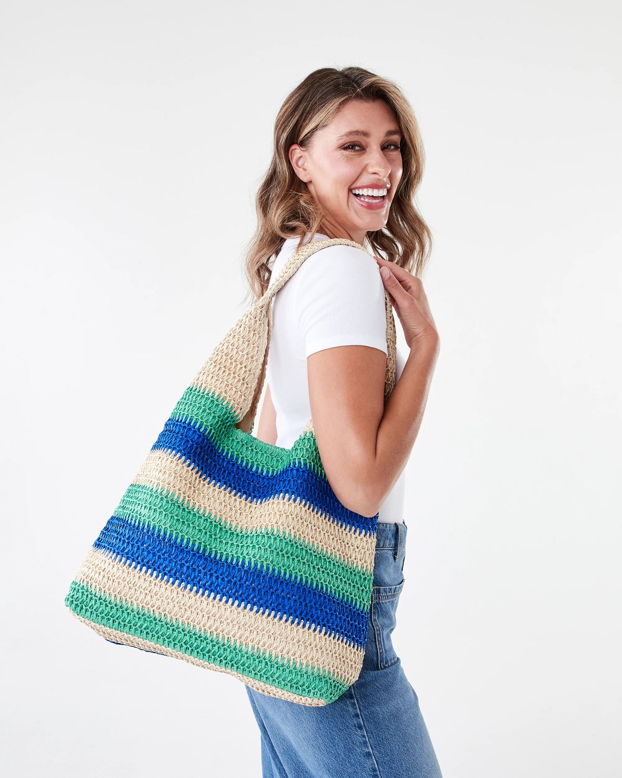 6 Summer Hobo Bag Grn Multi, 6 of 6