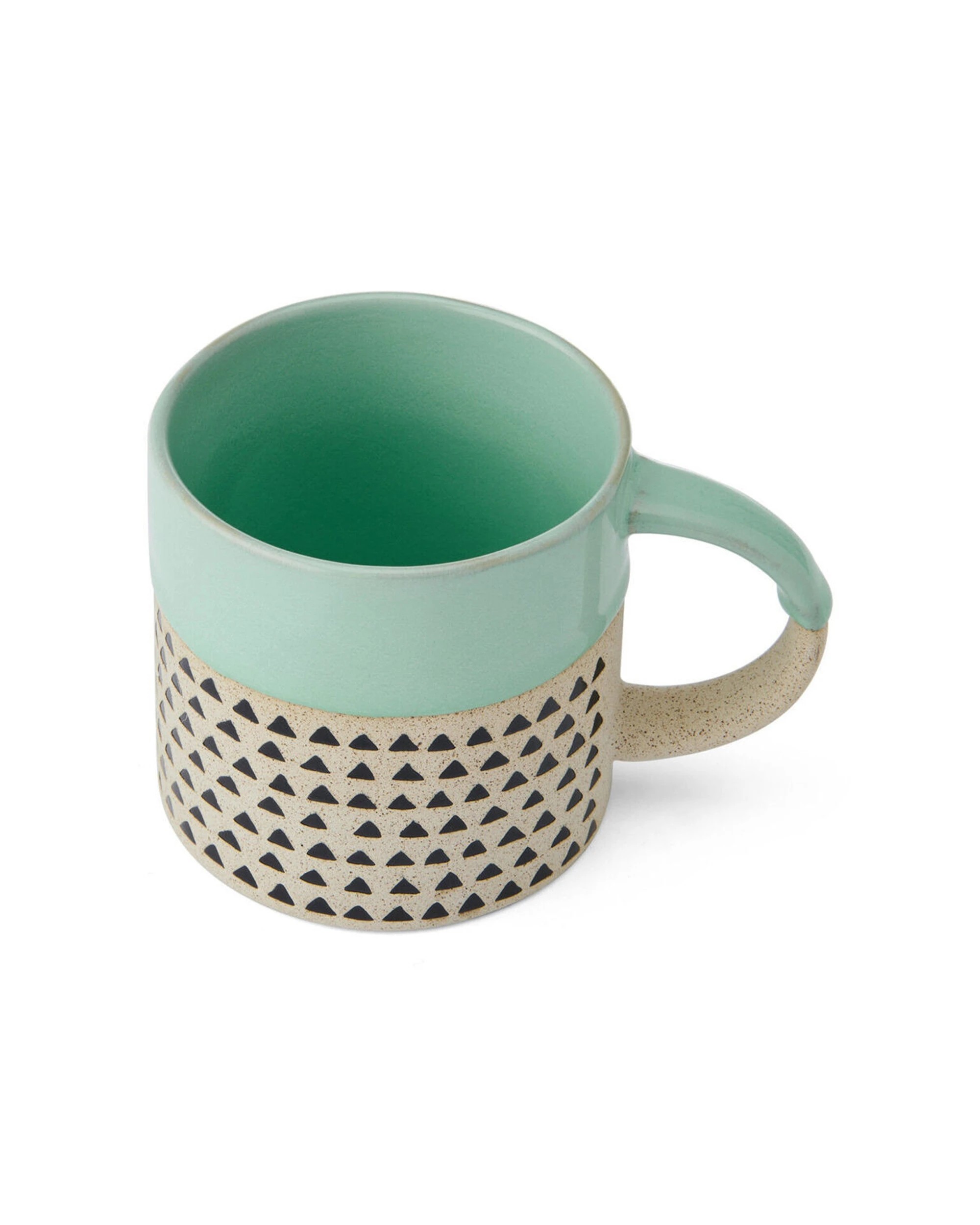 4 Mikasa 4PK Wax Resist Glaze Coffee Mug Clay 390ml - Green, 4 of 7