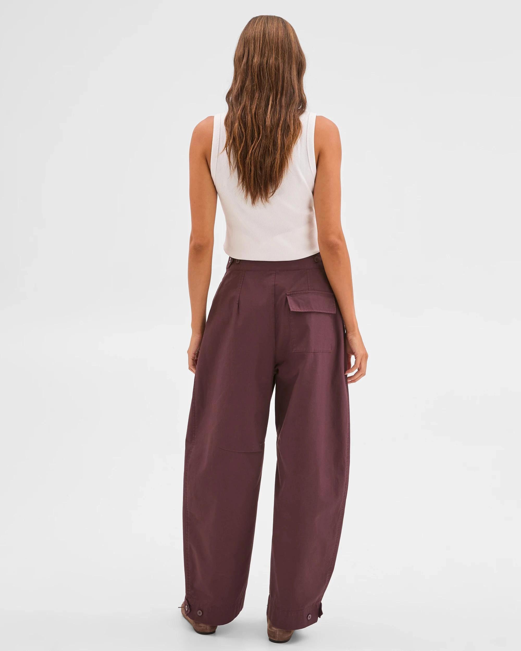 8 Lily Loves Australian Cotton Barrel Leg Cargo Pants FUDGE, 8 of 8