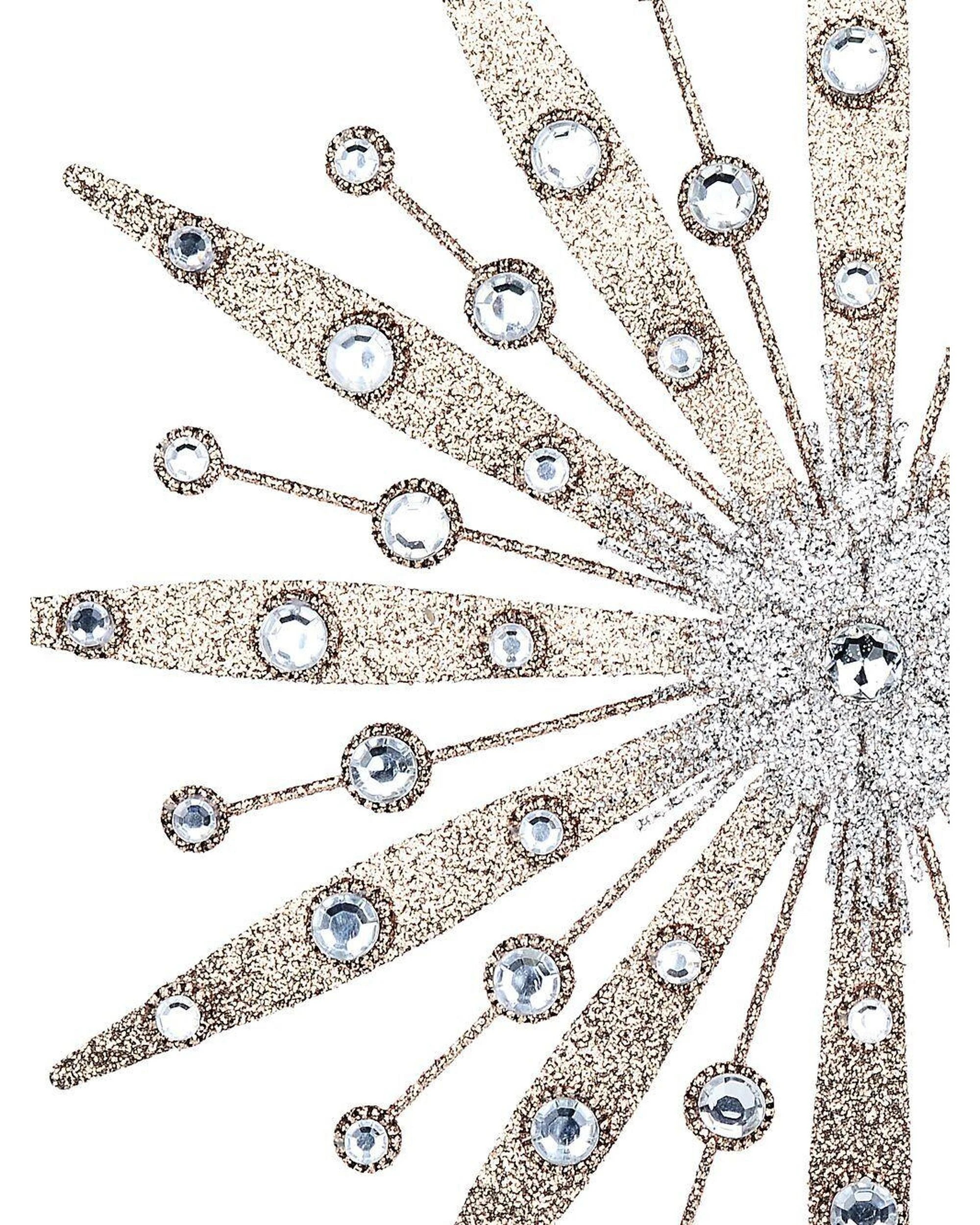Christmas Warehouse Large Rose Gold & Silver Glitter Supernova Tree ...
