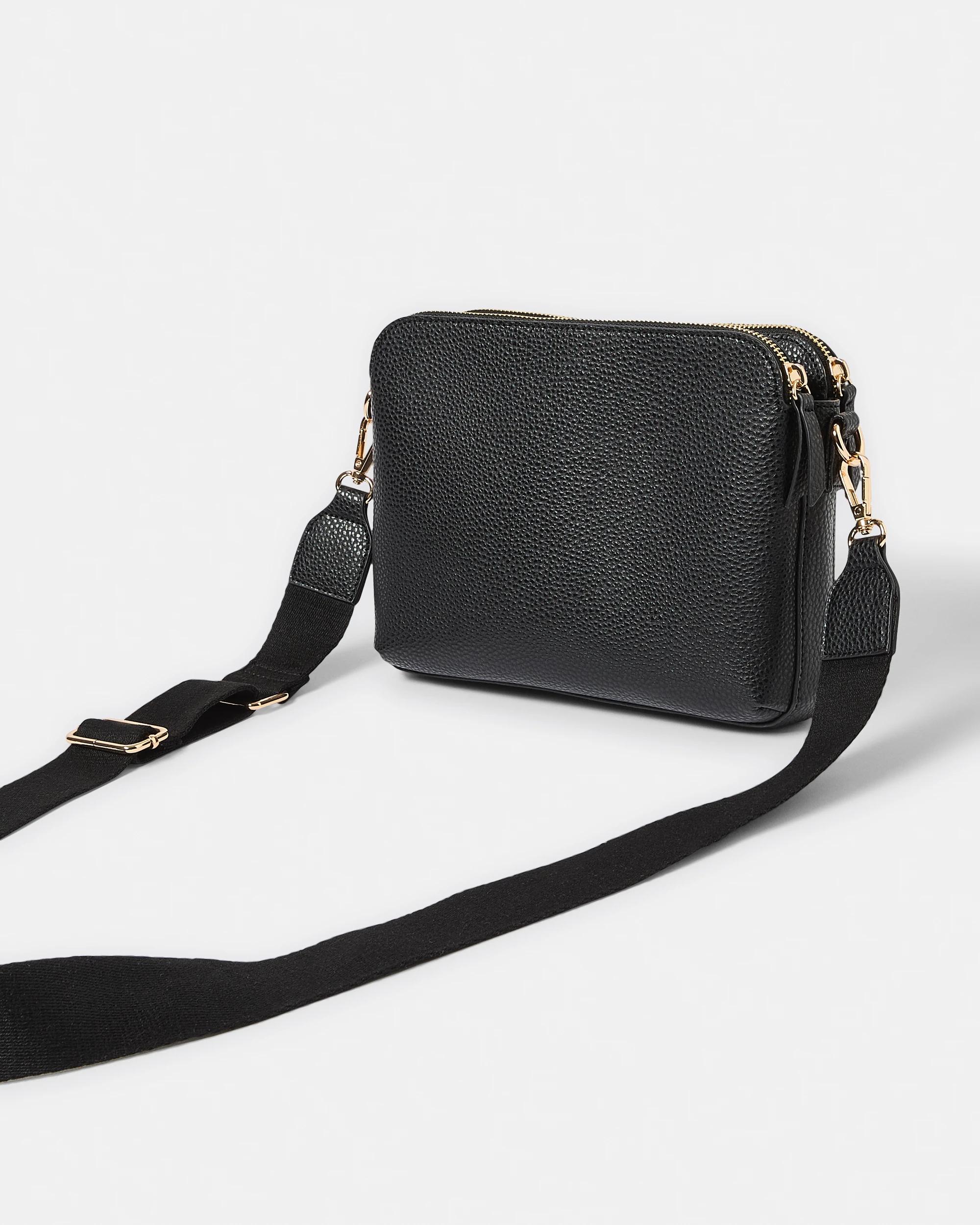 2 Double Pocket Crossbody Bag BLACK, 2 of 6