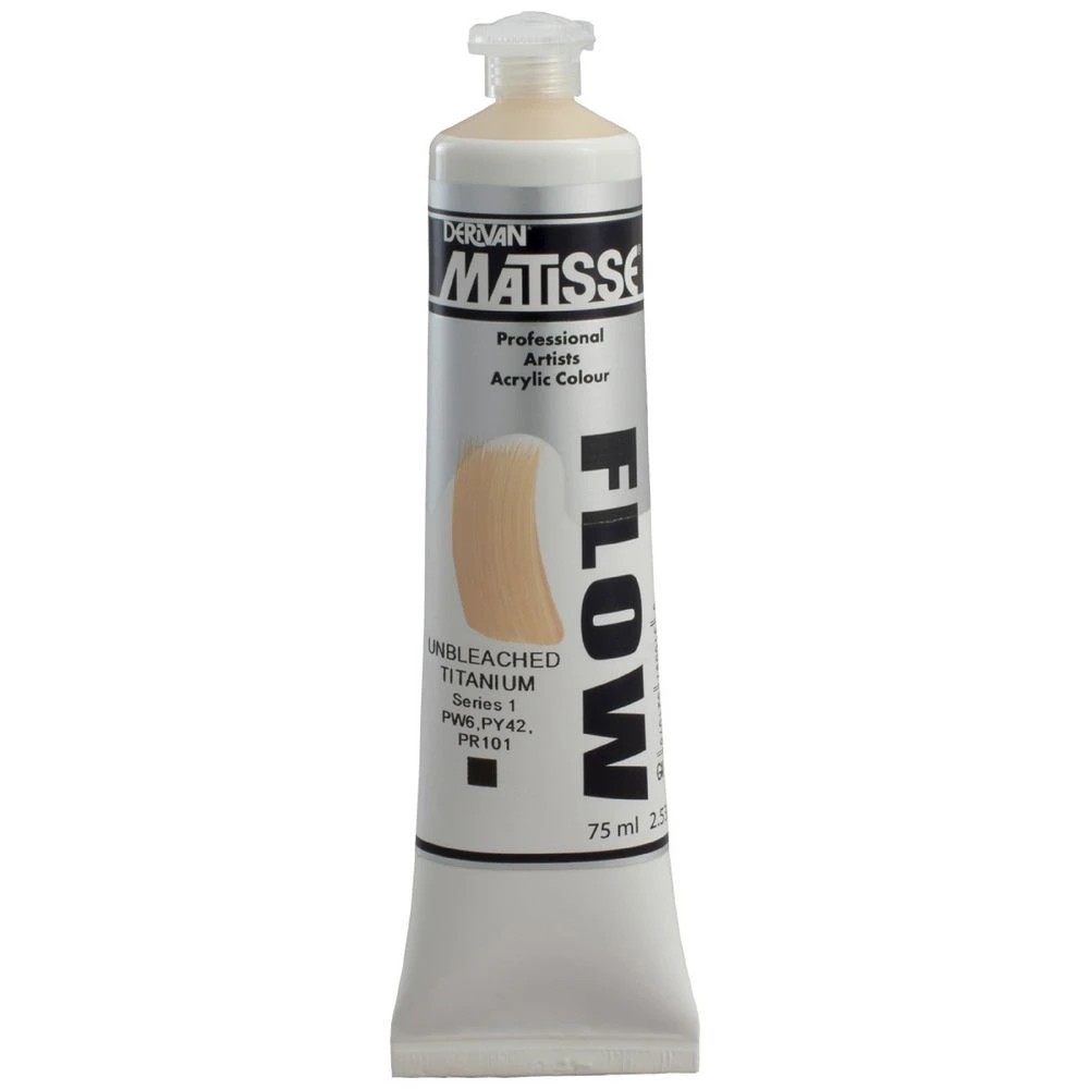 1 Derivan Matisse Flow Paint 75mL Unbleached Titanium S1, 1 of 2