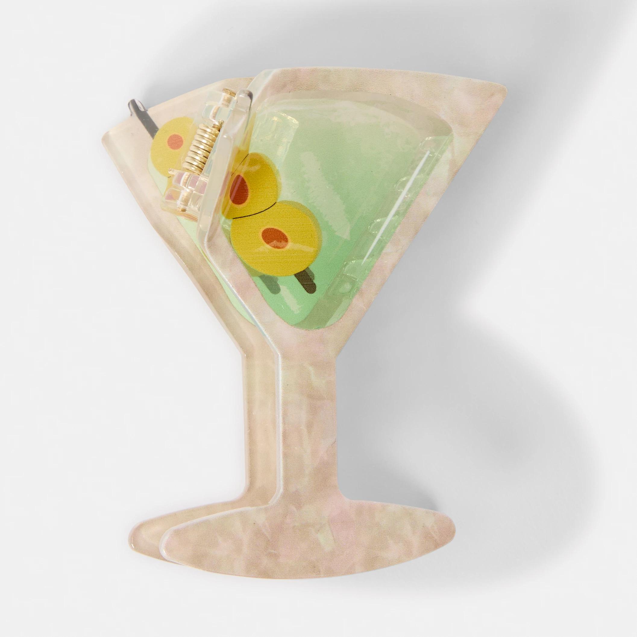 1 Green Martini Claw Hair Clip Green1, 1 of 4