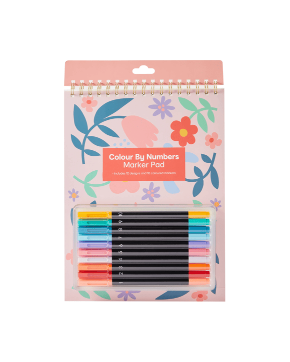 Colour by Numbers Marker Pad