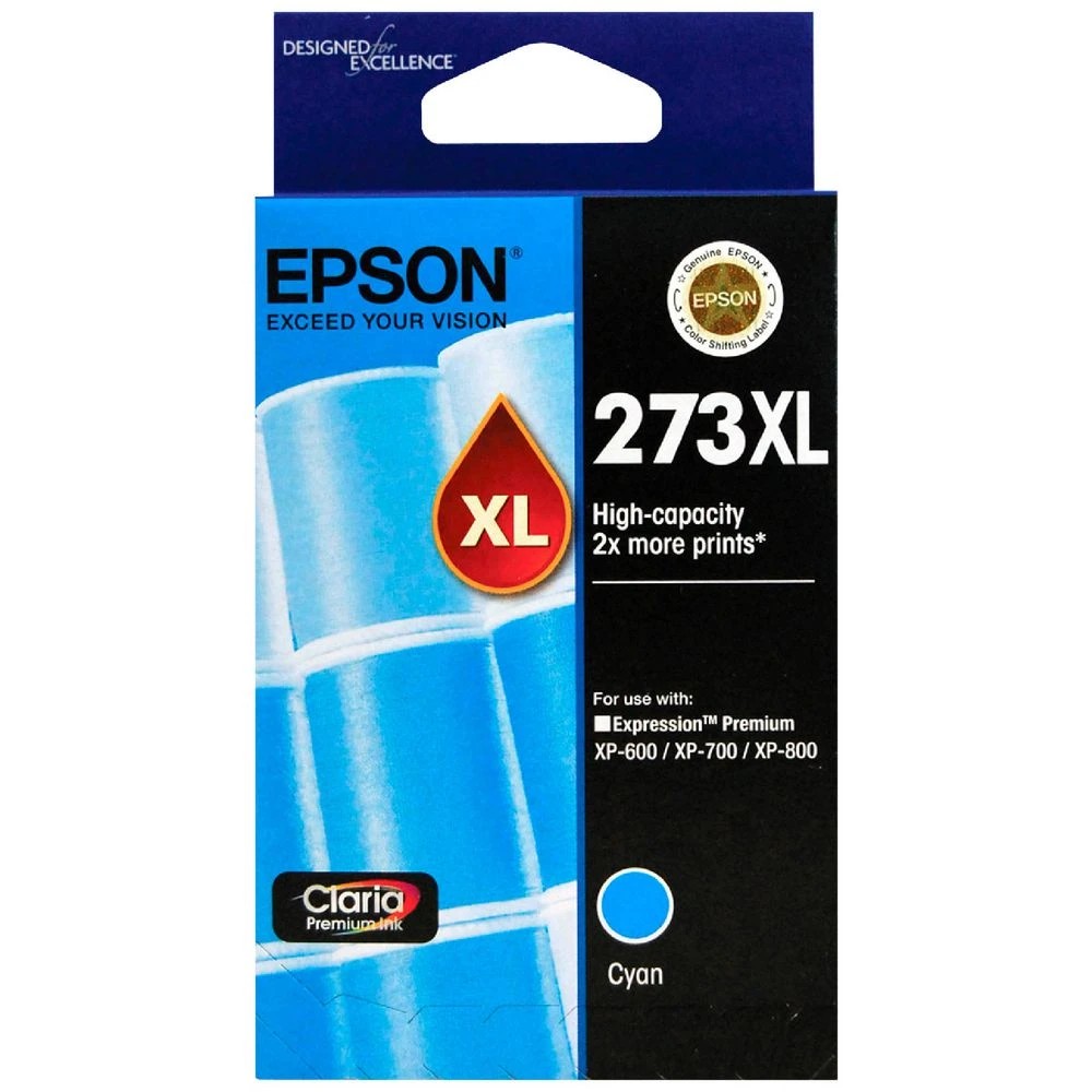 1 Epson 273XL High Capacity Ink Cartridge Cyan, 1 of 1
