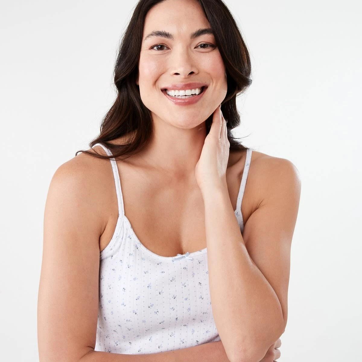 4 Rib Sleep Cami FLORAL DOT BRUNI BLUE, 4 of 7