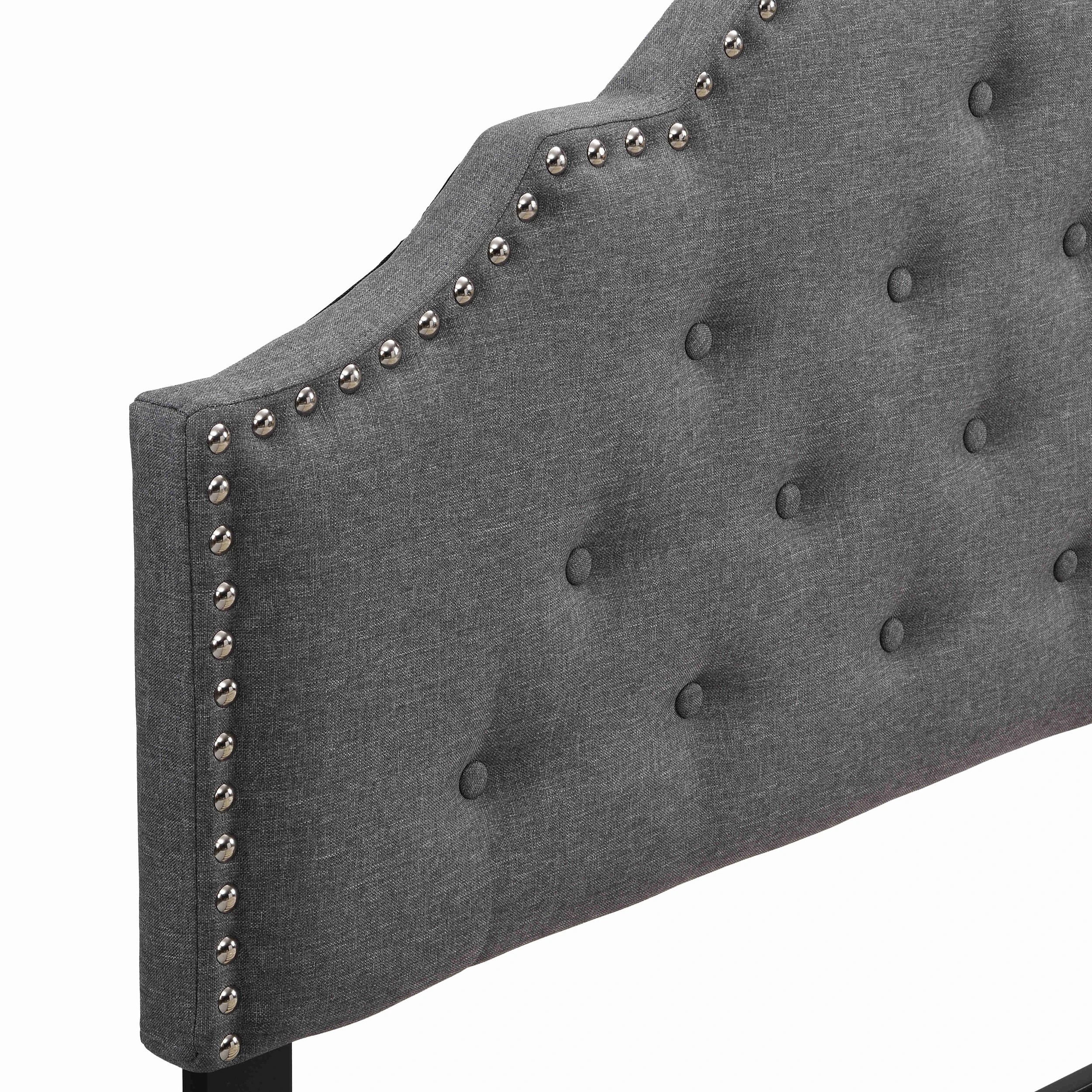 9 IHOMDEC BEF02 Double Size Bed Frame - Grey - Grey, 9 of 10