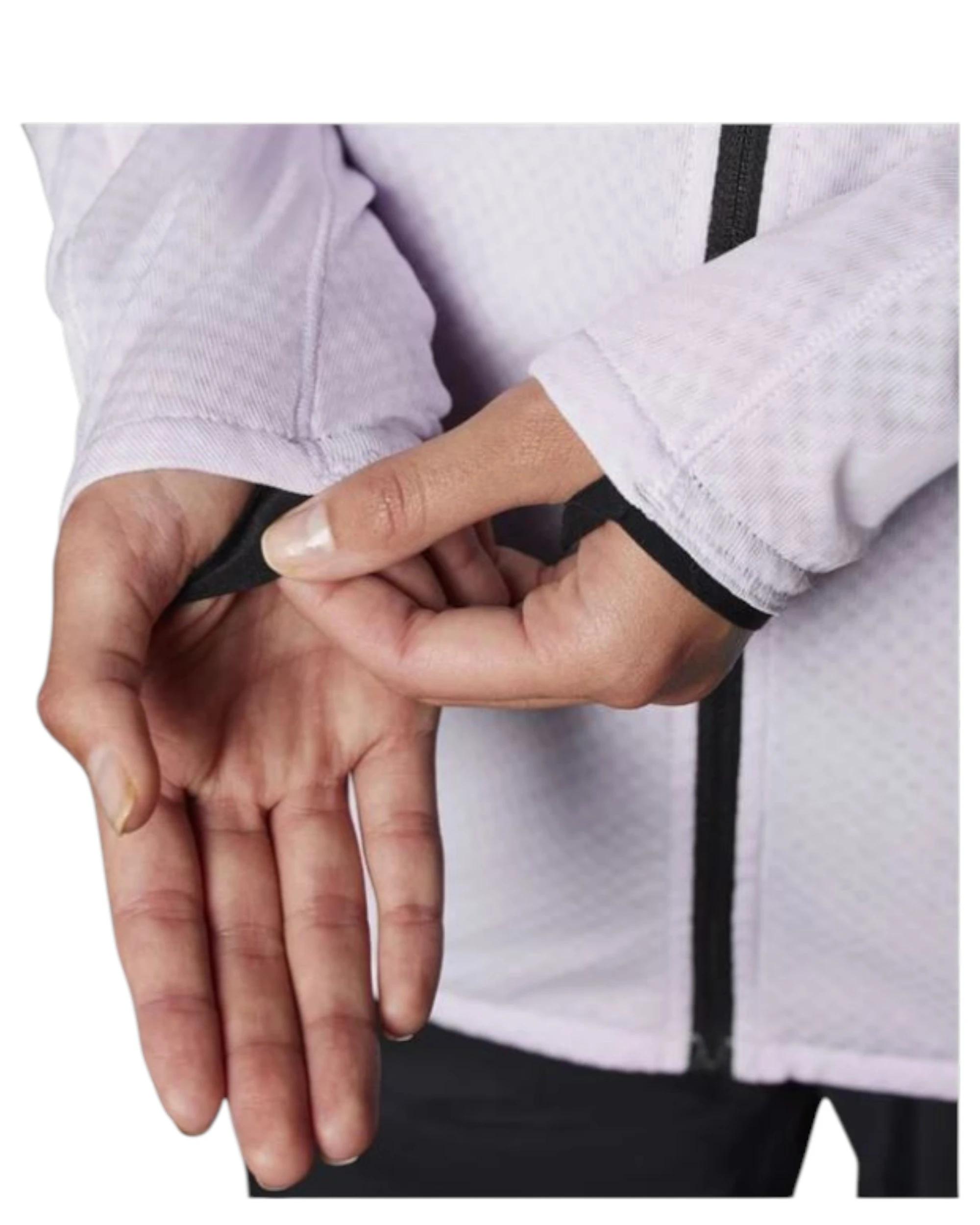 5 The North Face Womens Summit Futurefleece Lavender Full Zip Logo Hoodie LAVENDER, 5 of 5