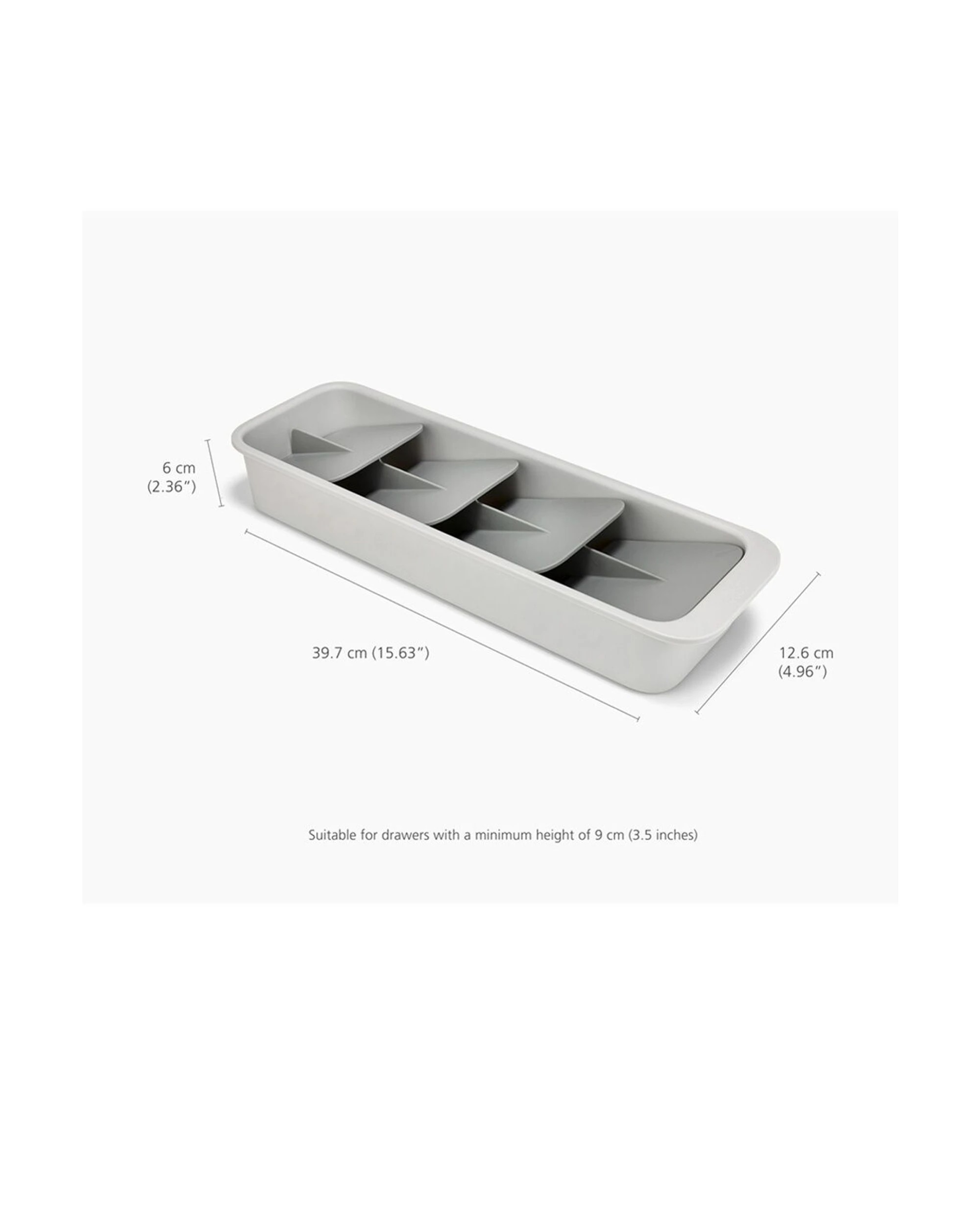 6 Joseph Joseph DrawerStore Tiered Cutlery Kitchen Storage Organiser Light Stone - Natural, 6 of 7