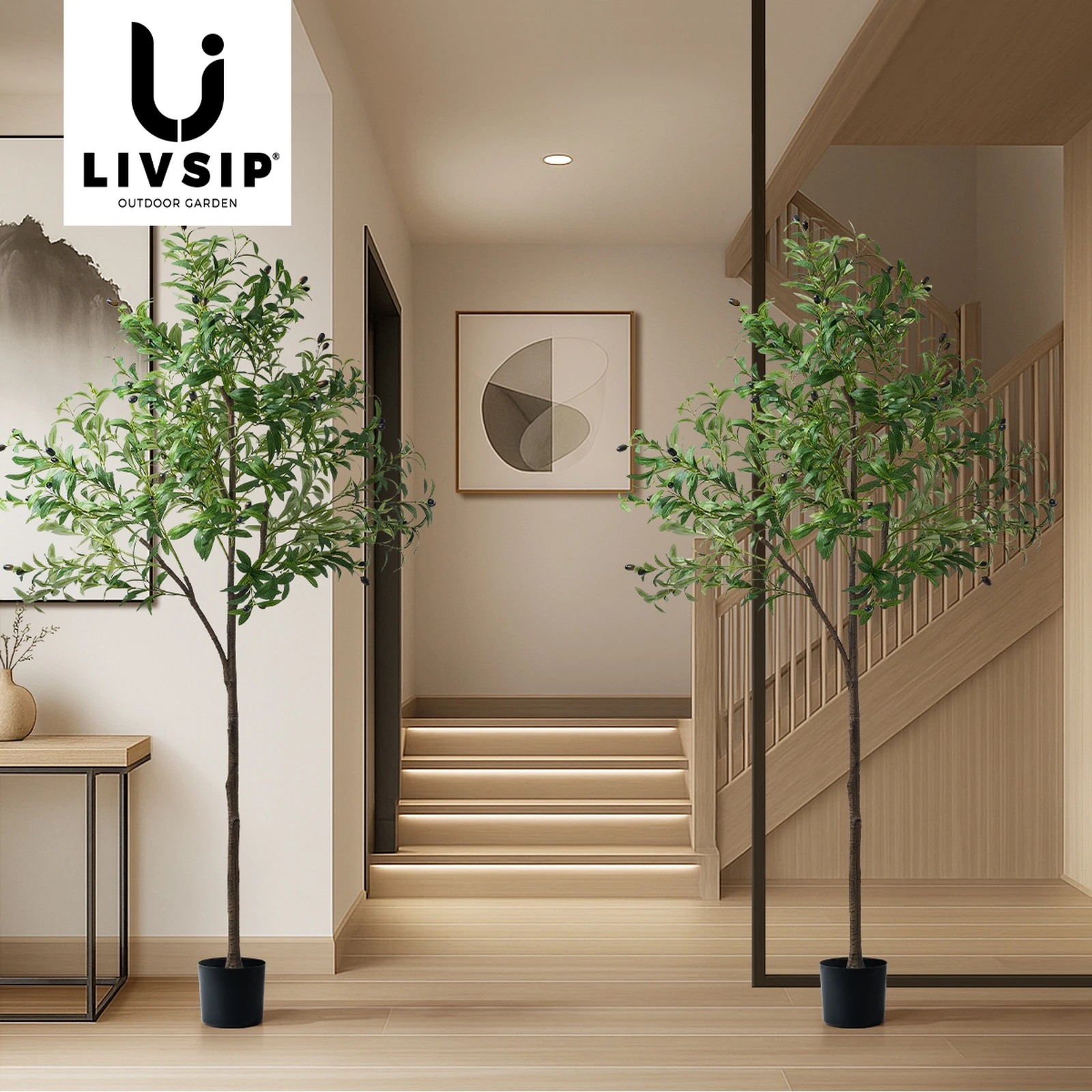 6 Livsip 2 Pack Artificial Olive Tree 180cm Faux Potted Plants - Green, 6 of 10