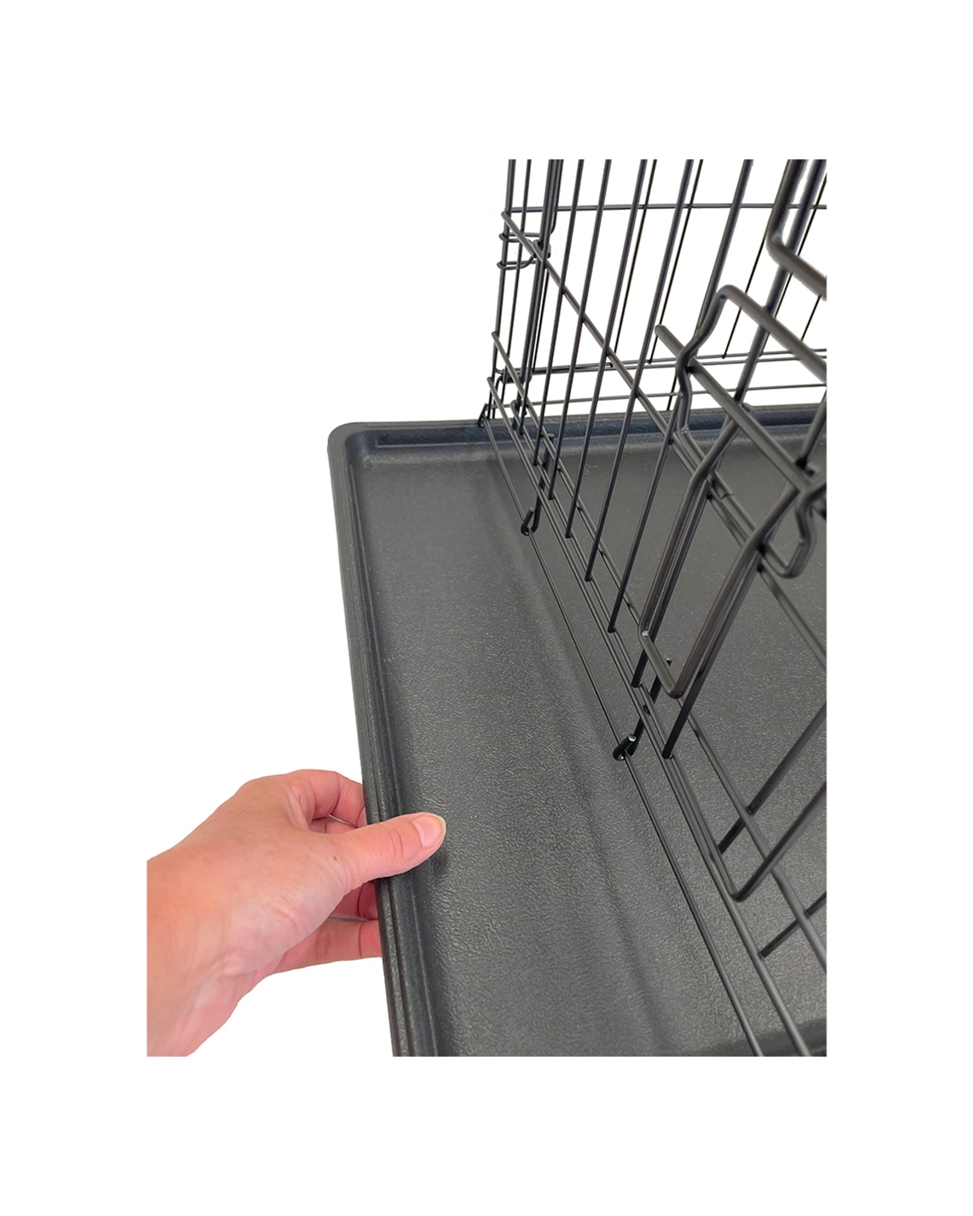 5 Superior Pet Essentials Foldable Dog Training Crate/cage 30''/76x45x52cm
 - Black, 5 of 6