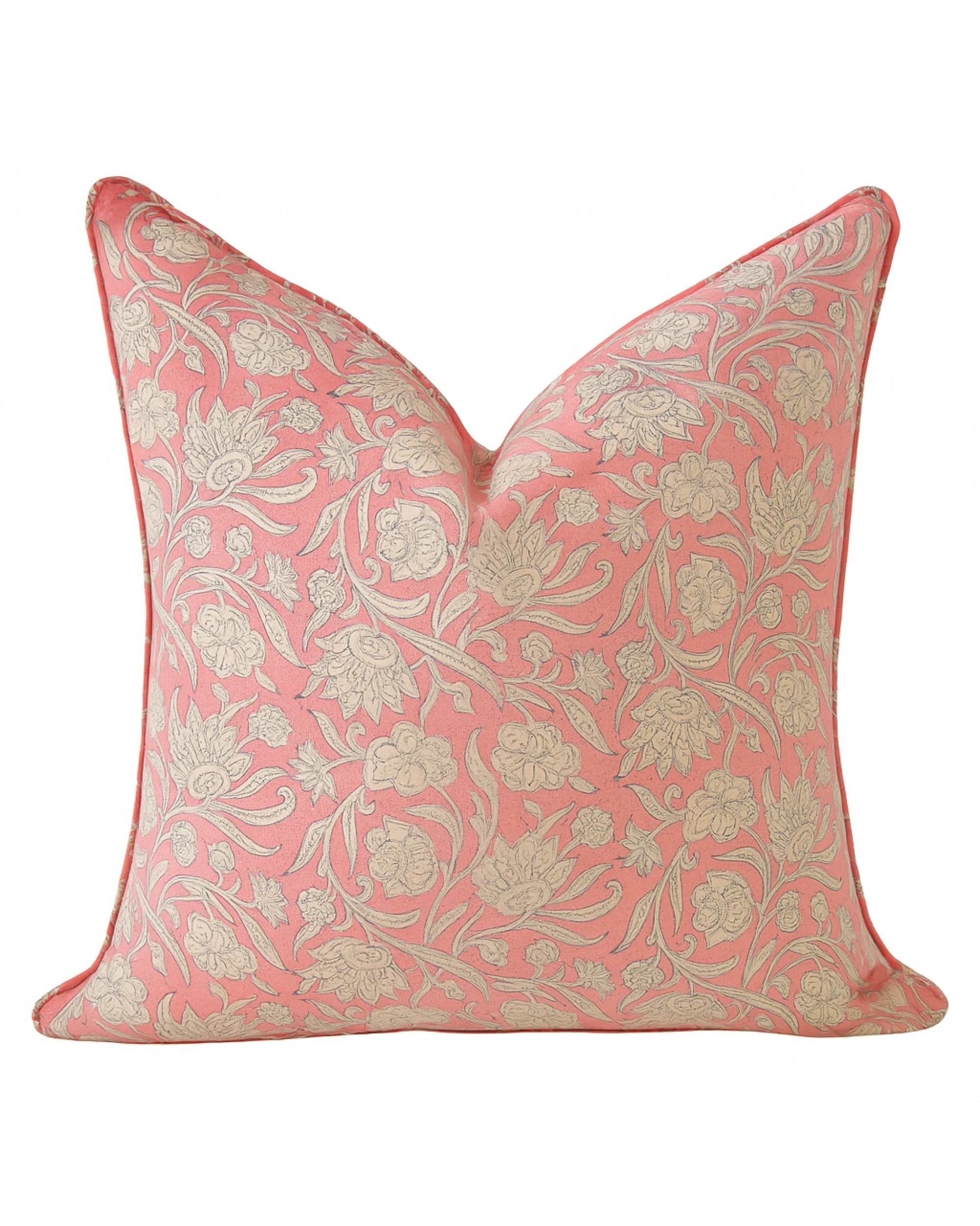 1 Kolka Pastel Pink Decorative Soft Cotton Voile Decorative Cushion - Pink, 1 of 2