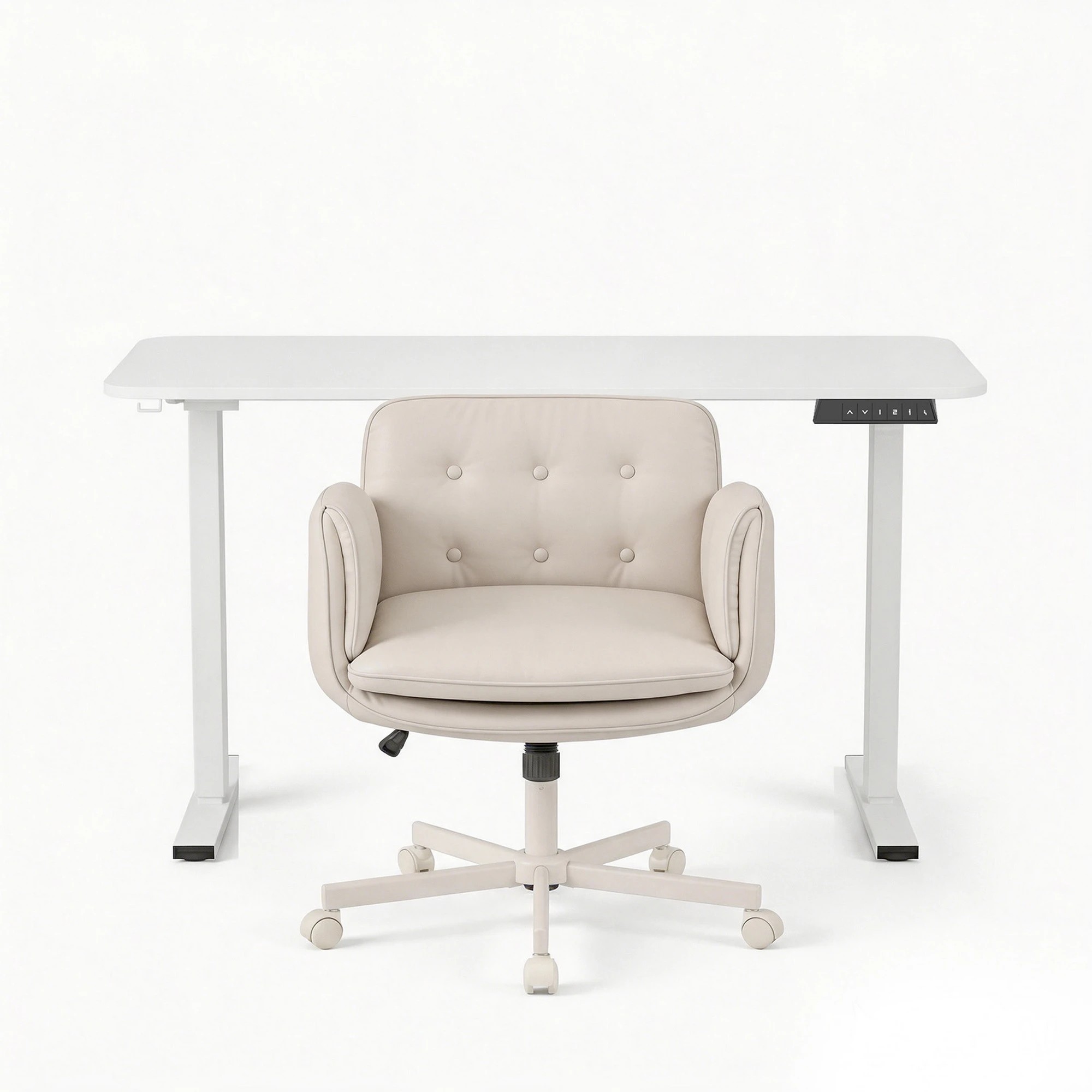 Artiss Criss Cross Chair with Wheels &Adjustable Armrests and Electric ...