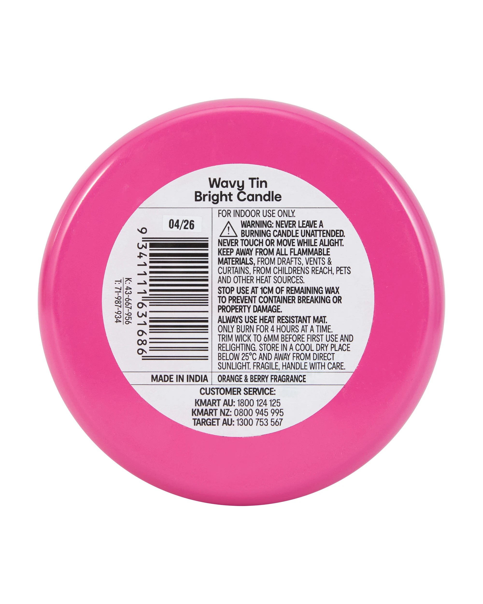 6 Wavy Tin Sweet Candle, 6 of 6