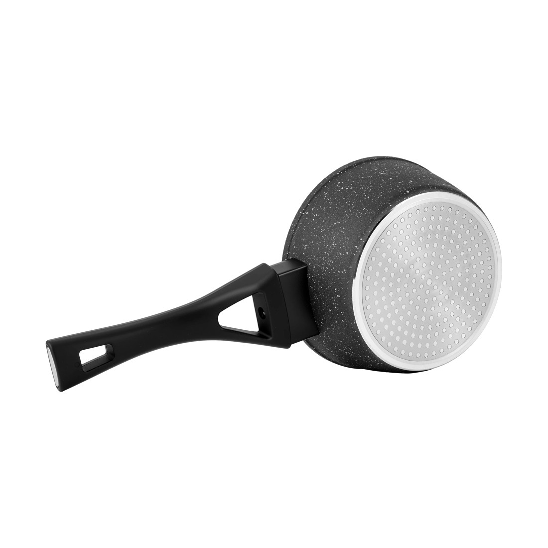 5 16cm Stone Blast Heavy Gauge Saucepan - Black, 5 of 6