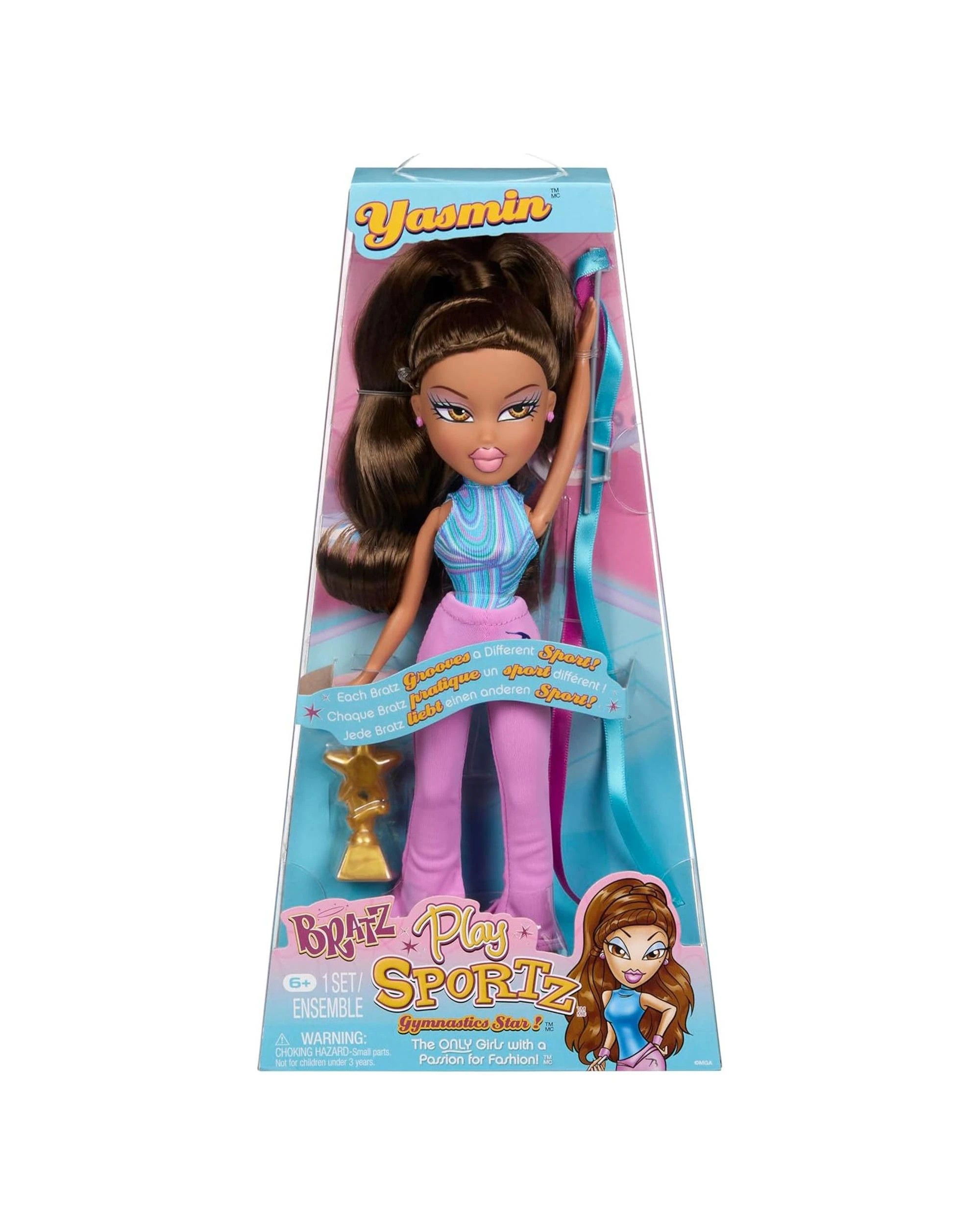 1 Bratz Play Sportz Yasmin Gymnastics Star Doll, 1 of 7