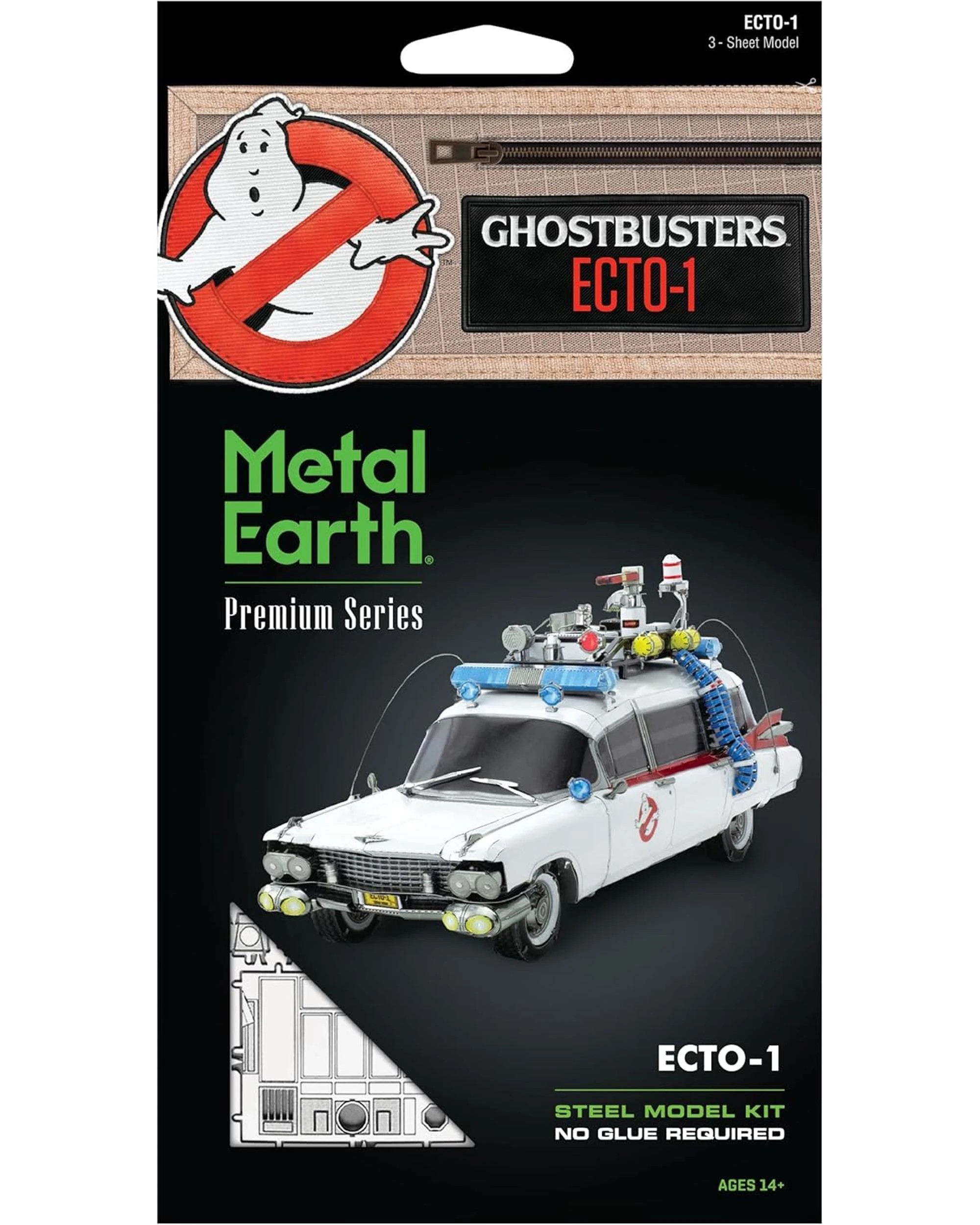 1 Metal Earth Premium Series Ghostbusters ECTO-1 Steel Model Kit, 1 of 7