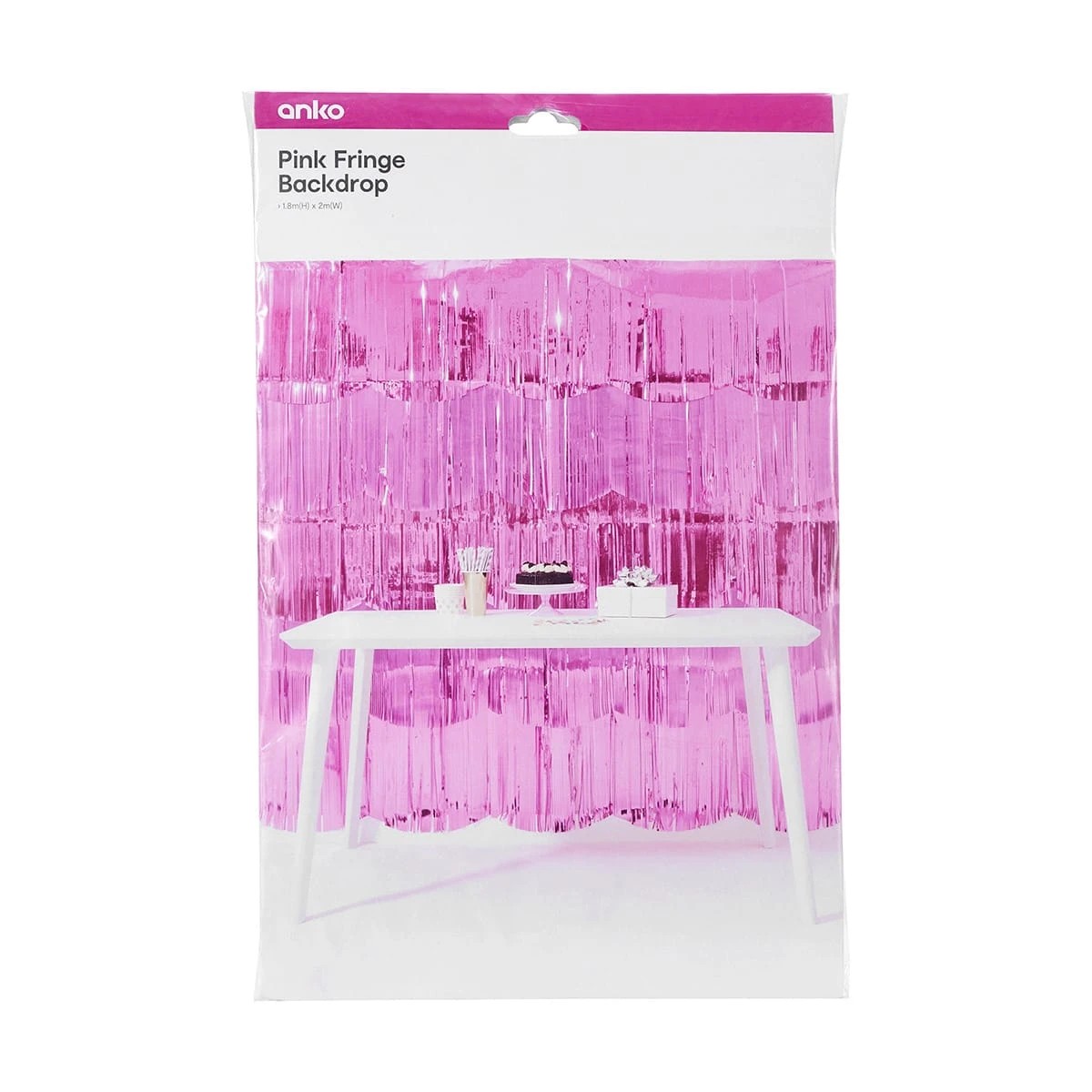 8 Pink Fringe Backdrop, 8 of 8