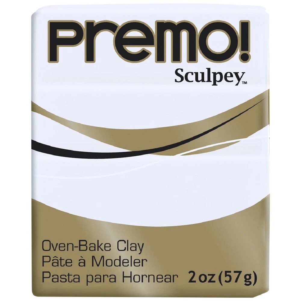 1 Sculpey Premo Modelling Clay White 57g, 1 of 3