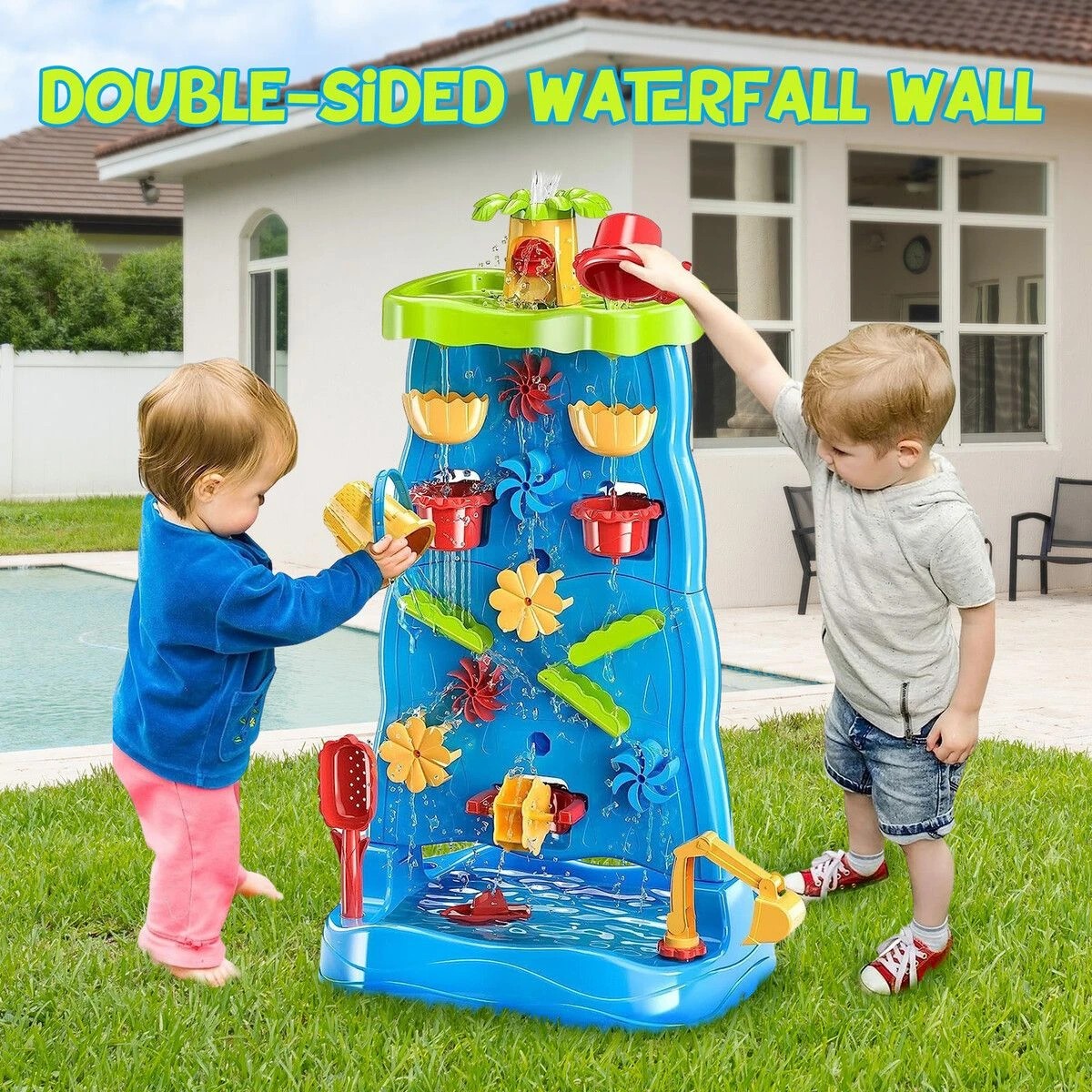 3 AUSWAY Waterfall Wall Water Table Sand Pit Play Ground Activity Centre, 3 of 9