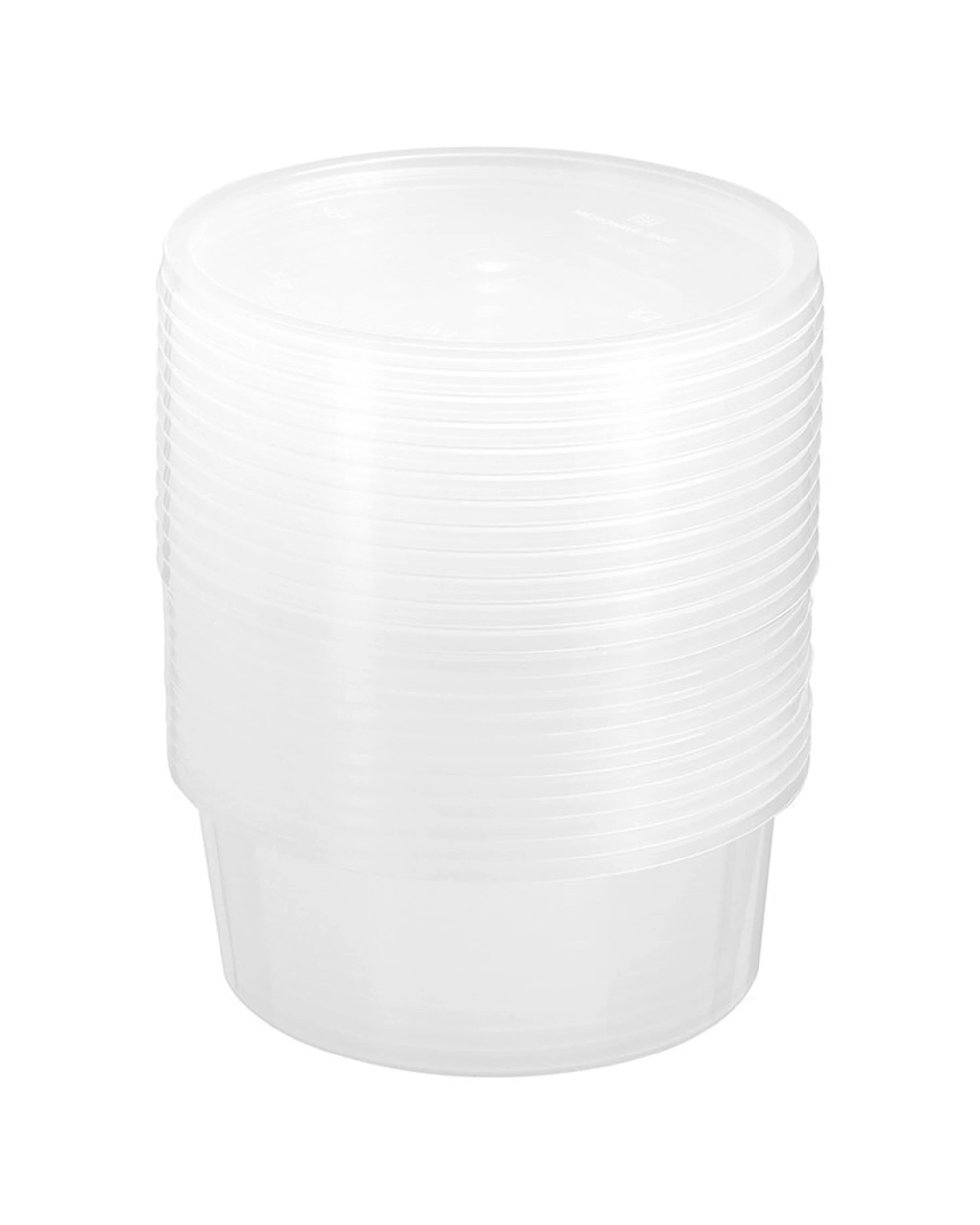 2 12pc Lemon & Lime Reusable Meal Prepping Food Storage Container Round Box 300ml
 - Clear, 2 of 4