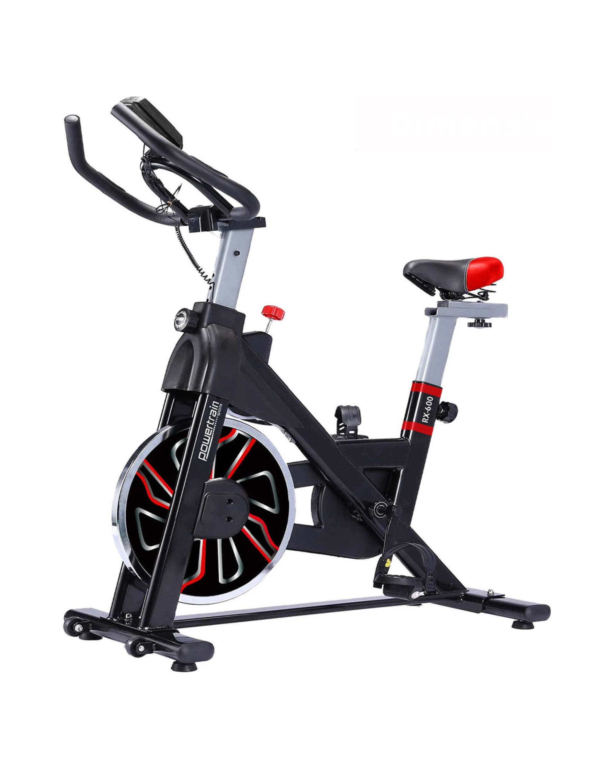 1 Powertrain RX-600 Exercise Spin Bike Cardio Cycle, 1 of 10