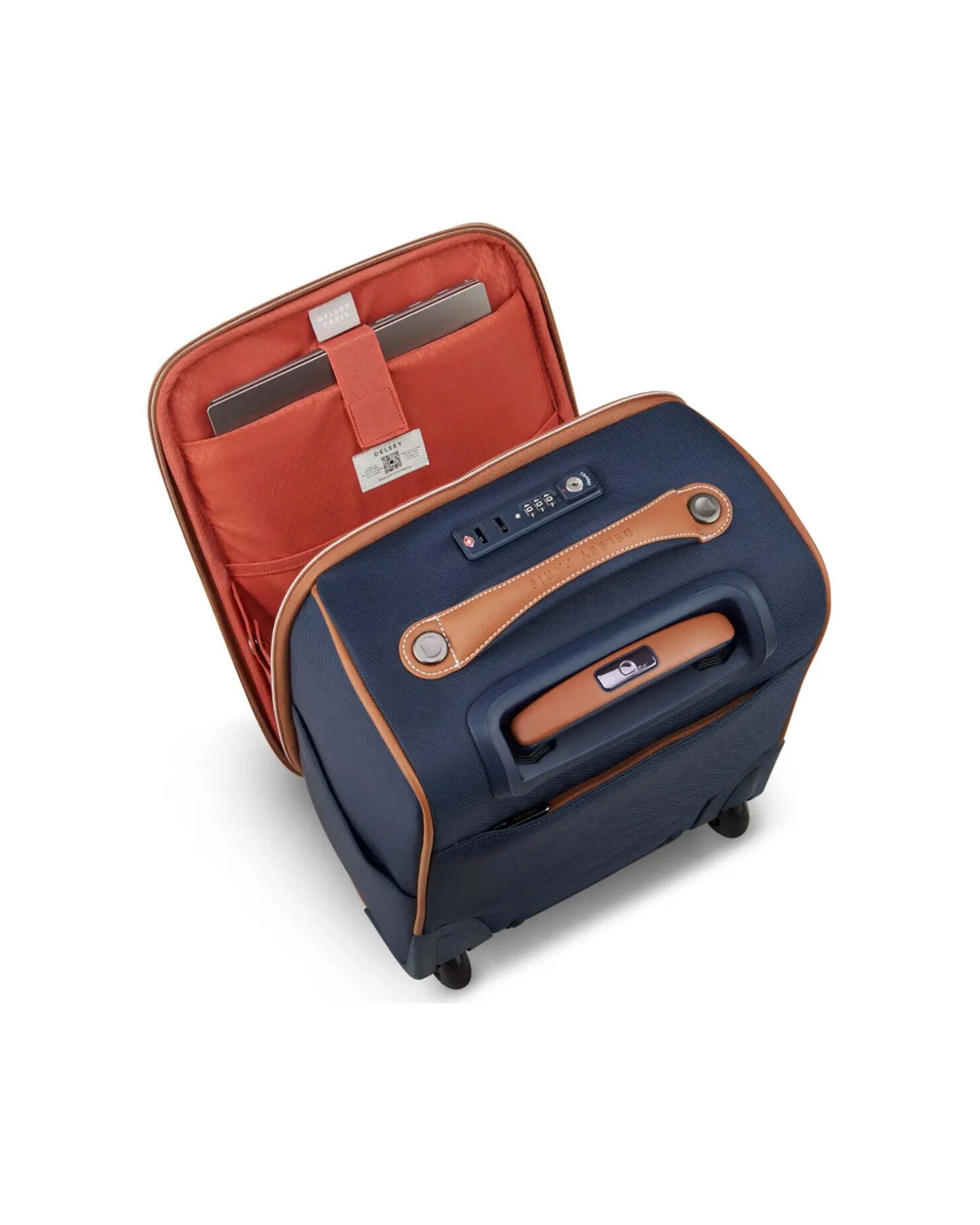 8 Delsey Chatelet Air 2.0 40 cm Underseater Case Laptop Pocket TSA Lock USB Port Navy - Blue, 8 of 8