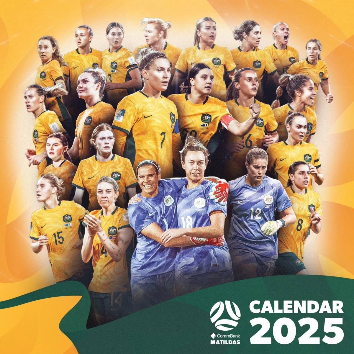 1 2025 Calendar - Matildas, 1 of 3