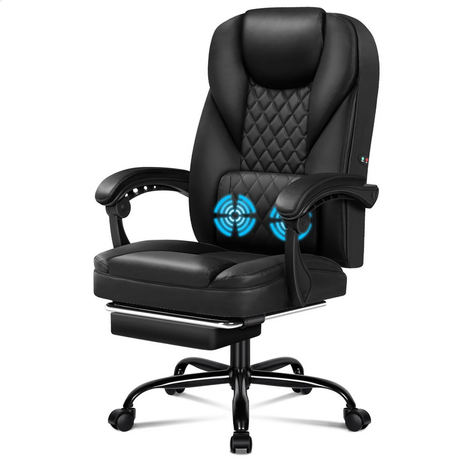 1 Alfordson Massage Office Chair Executive Recliner Gaming Computer Leather Seat - Black, 1 of 10
