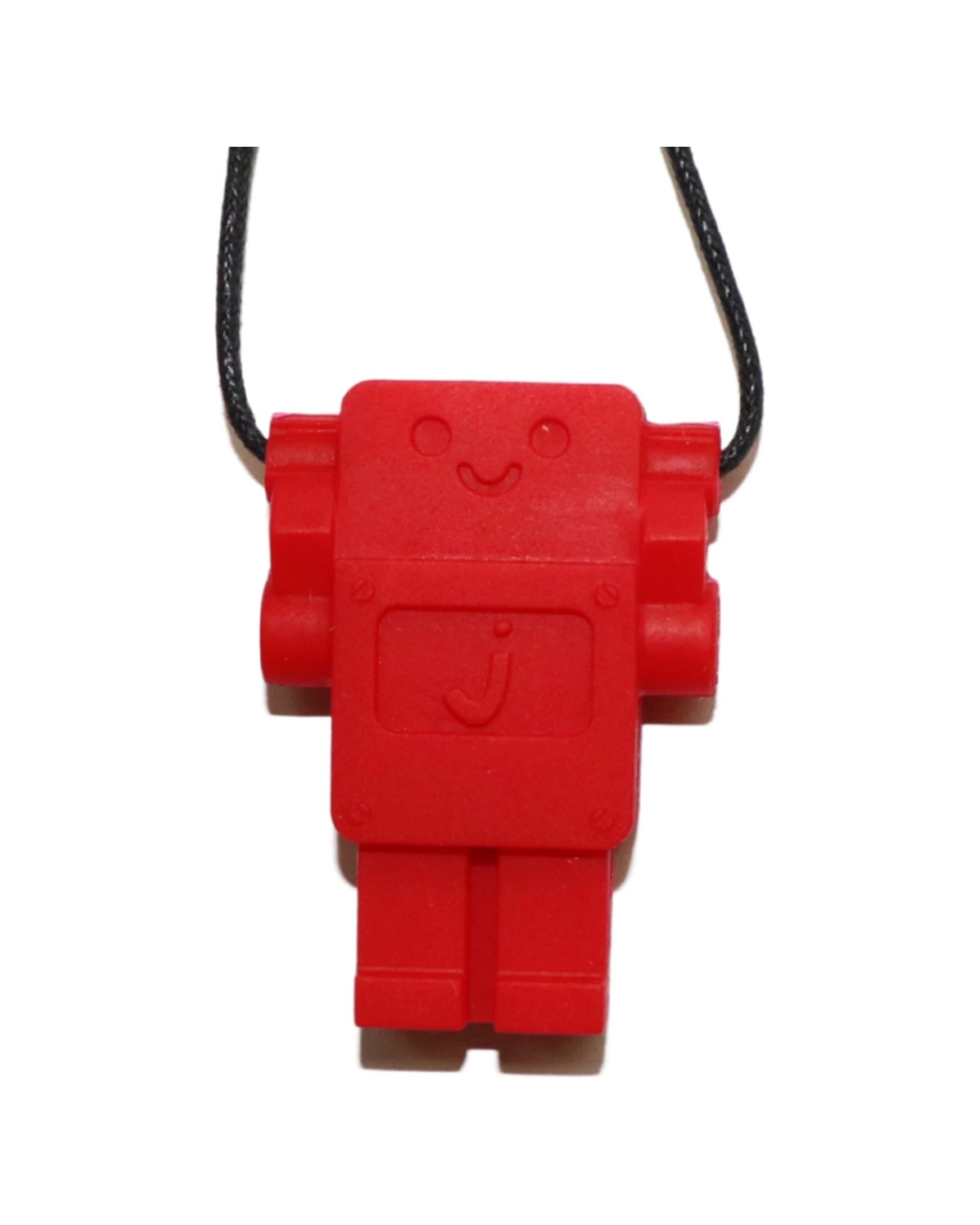 1 Jellystone Designs Kids Robot Sensory Pendant Medium Chew Necklace Scarlet - Red, 1 of 1
