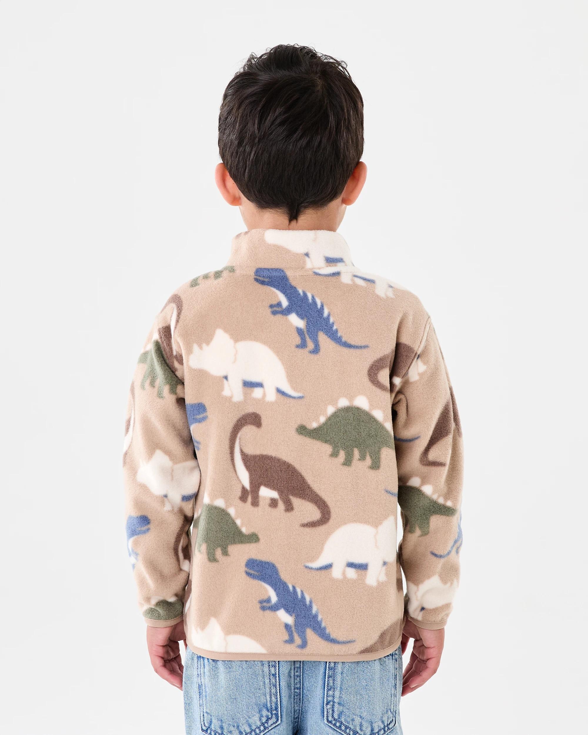 3 Polar Fleece Zip Through Jacket Brn Dino, 3 of 9