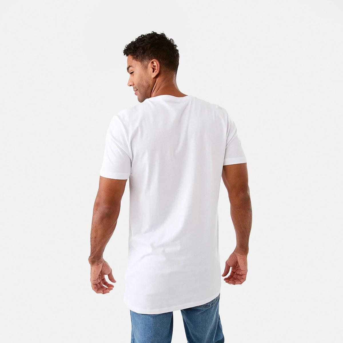 3 Australian Grown Cotton Longline T-shirt White, 3 of 6