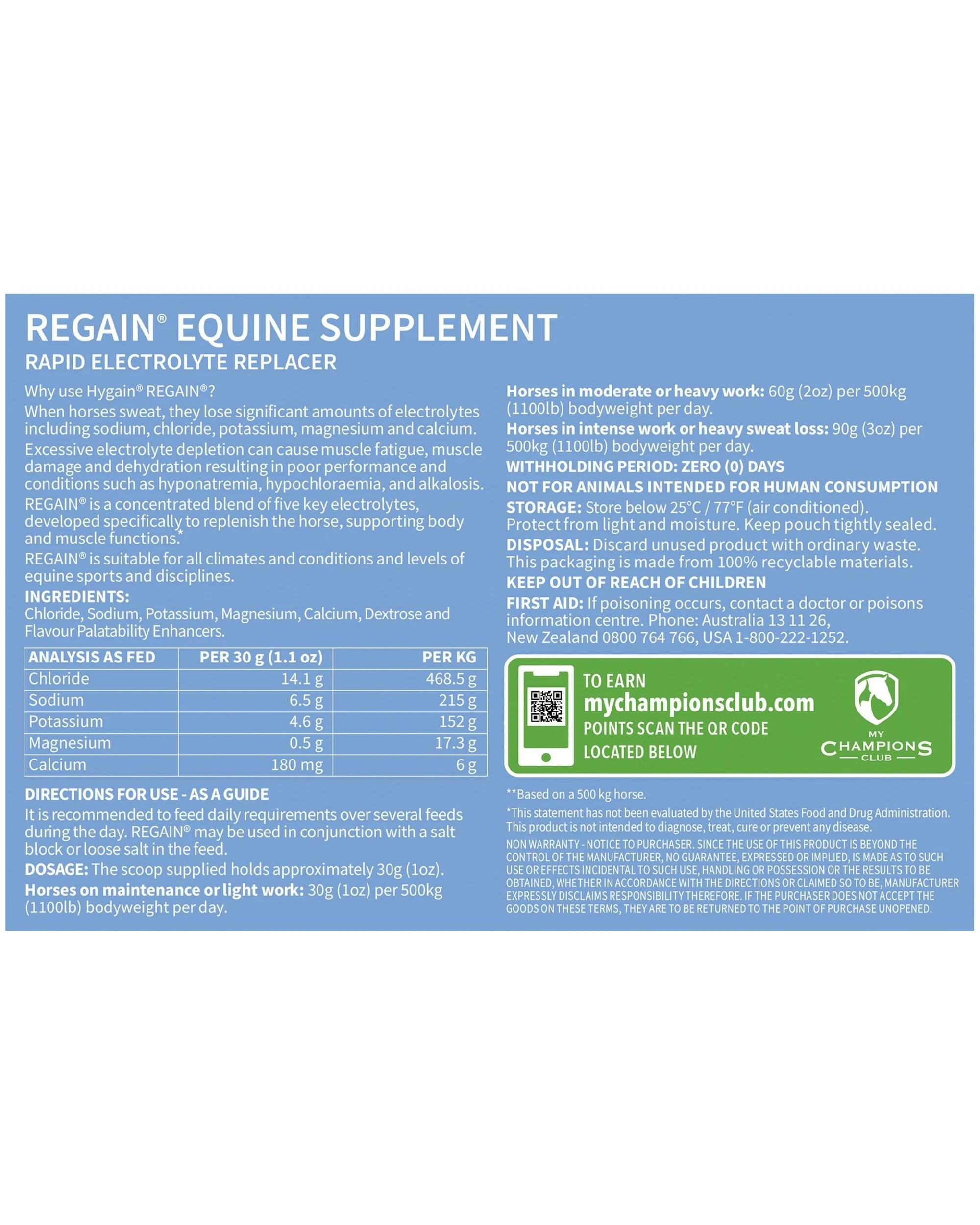 1 Hygain Regain Horse Rapid Electrolyte Replacer 5kg, 1 of 1