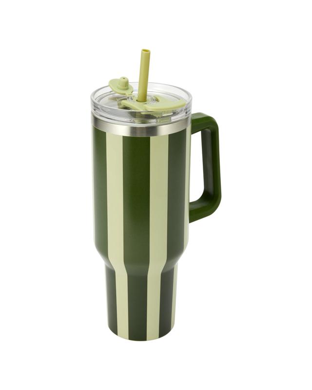1.18L Green Stripe Jumbo Tumbler with Ha