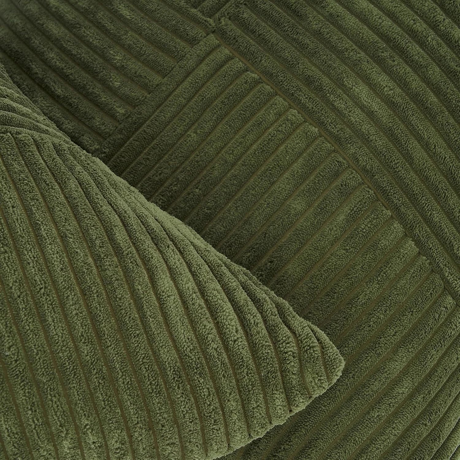 3 Gioia Casa 2-Pack Corduroy Cushion Covers Windmill Pattern 30x50cm - Olive Green, 3 of 4