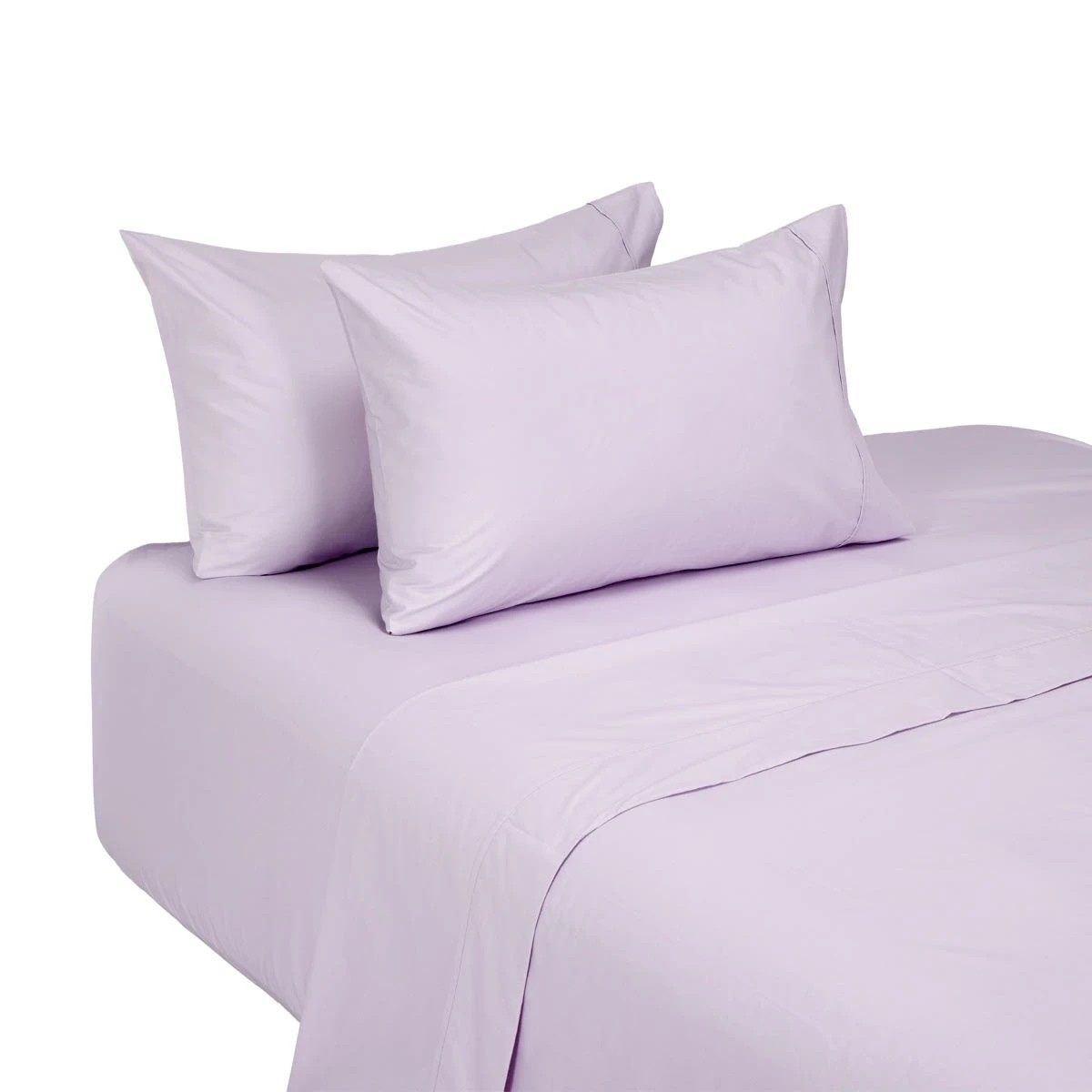 5 250 Thread Count Cotton Rich Sheet Set - Double Bed, Lilac, 5 of 6