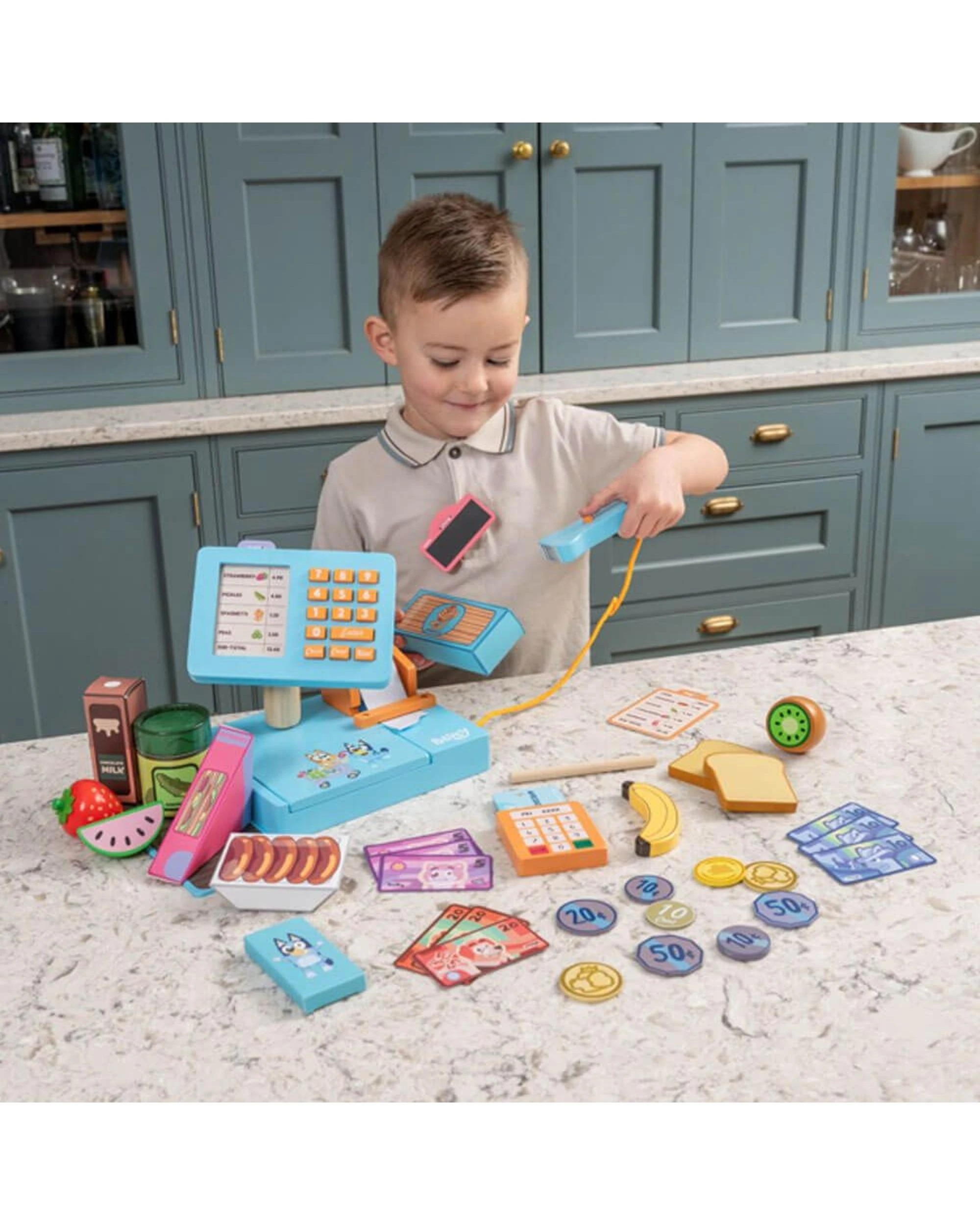 7 Bluey Wooden Cash Register Playset, 7 of 7