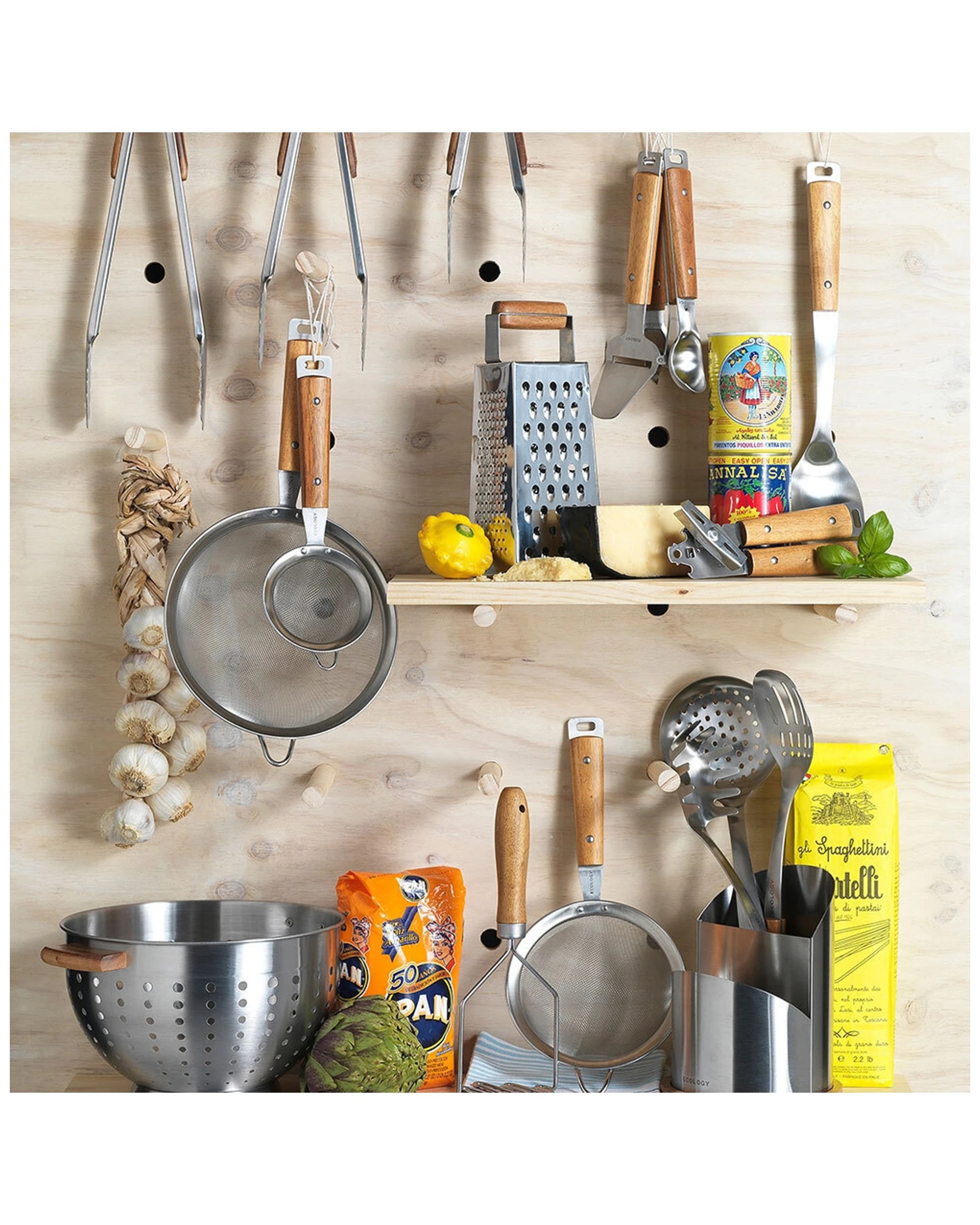 3 Ecology Acacia 27cm Wood Potato Masher Cooking Stainless Steel Utensil Silver - Brown, 3 of 3