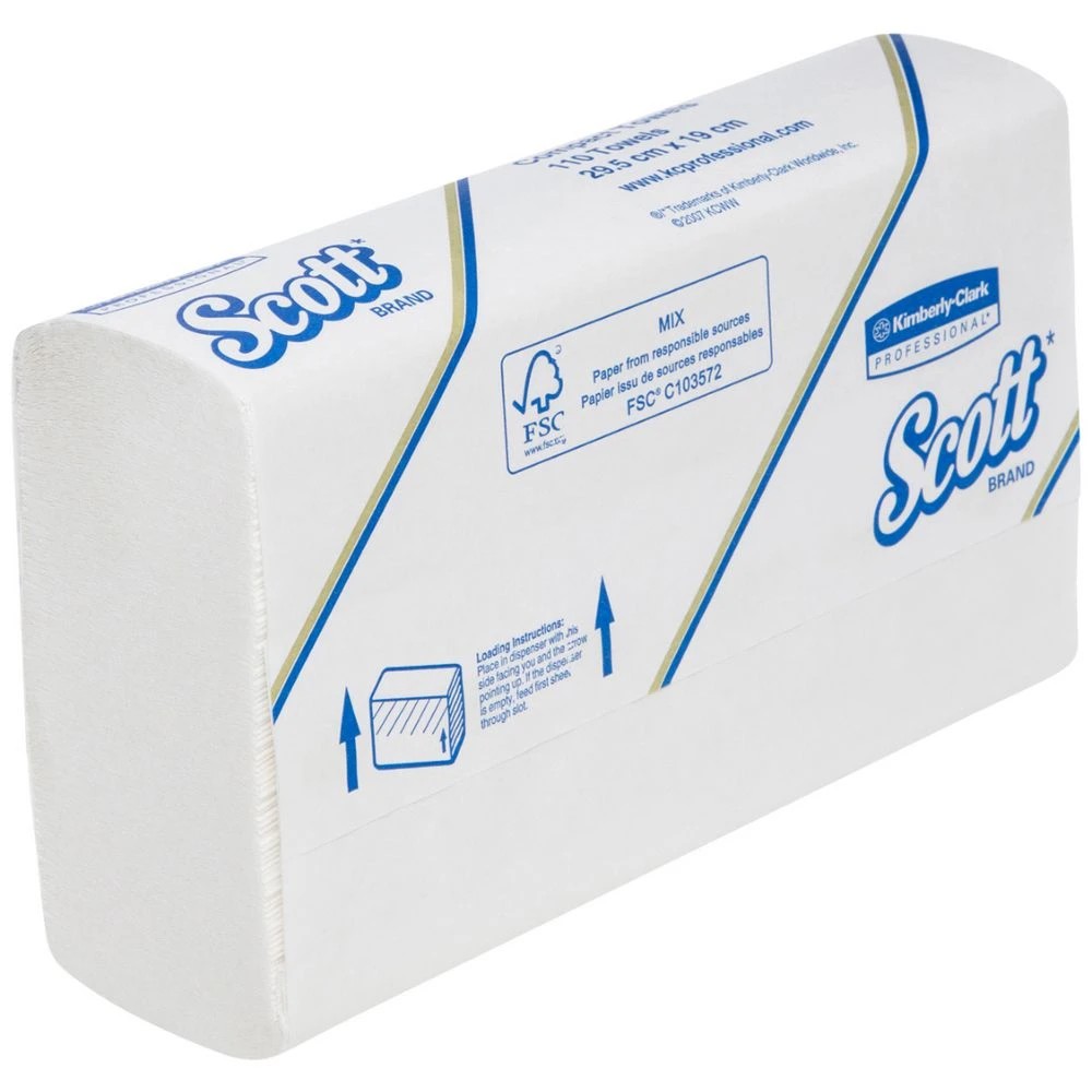 1 Scott Compact Folded Paper Hand Towels 110 Sheets, 1 of 3