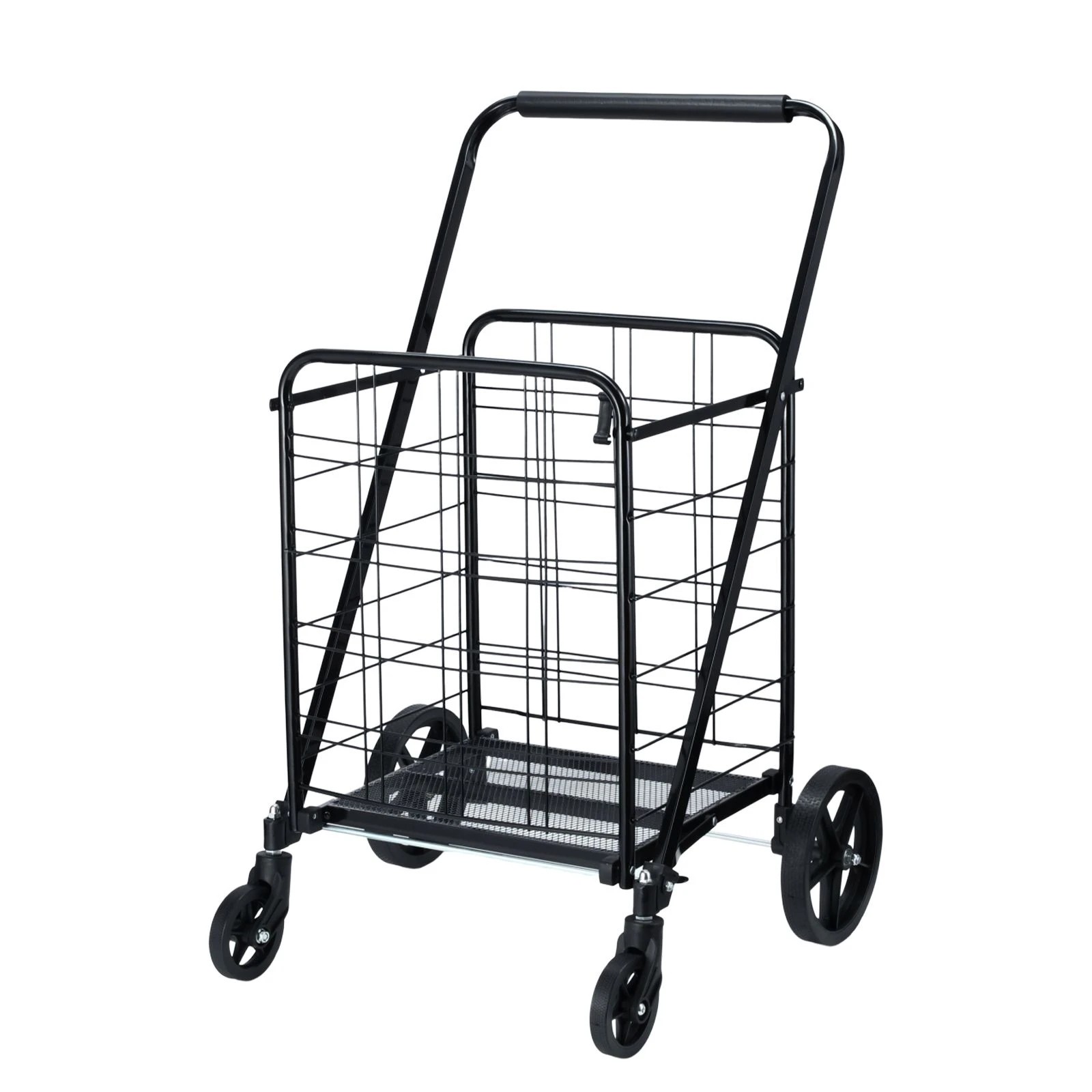 1 Ausway 40kg Folding Shopping Trolley Grocery Cart Basket Rolling Foldable Market Laundry Camping Dolly, 1 of 6