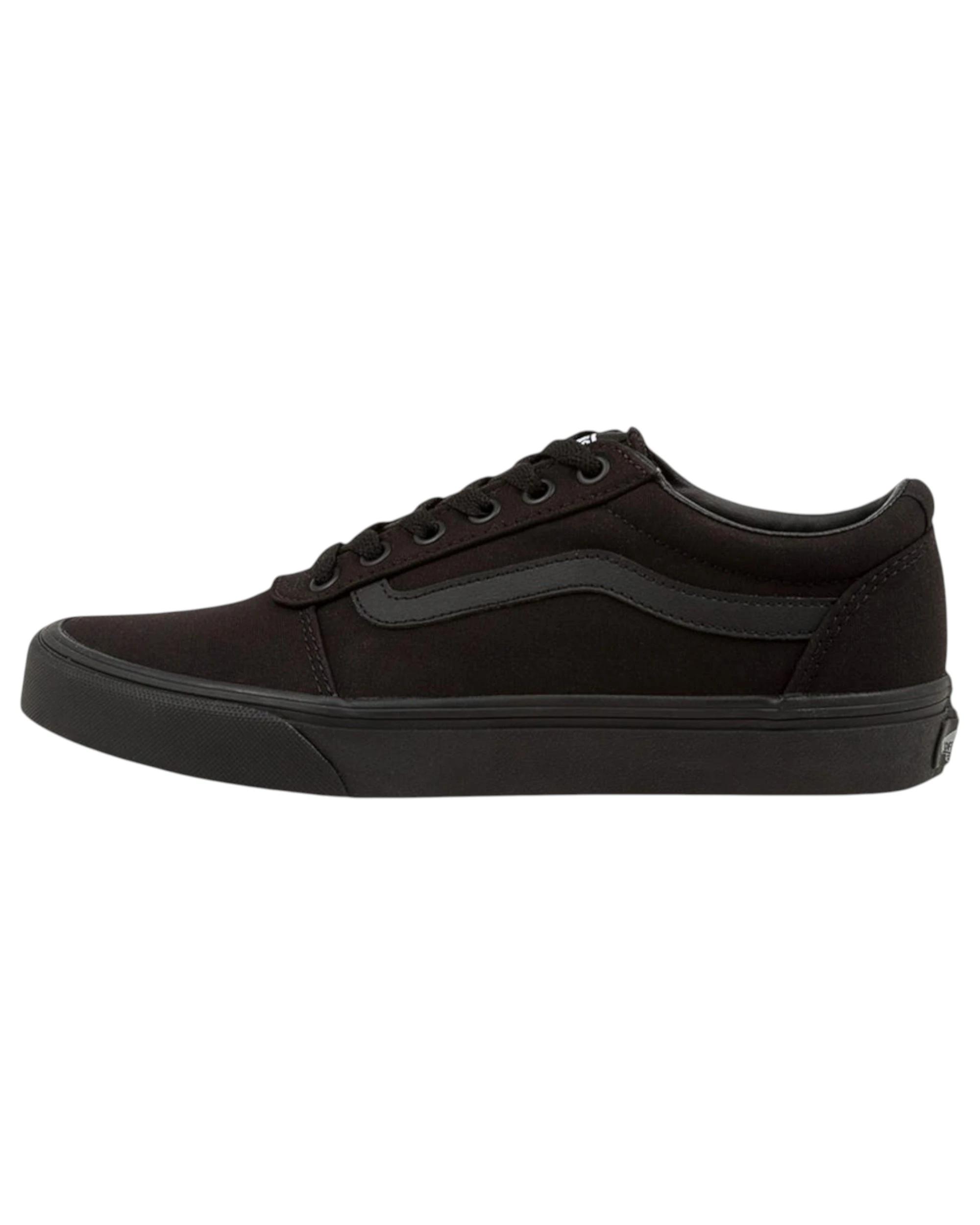 3 Vans Womens Ward Low Top Canvas Lace Up Shoes BLACK, 3 of 4