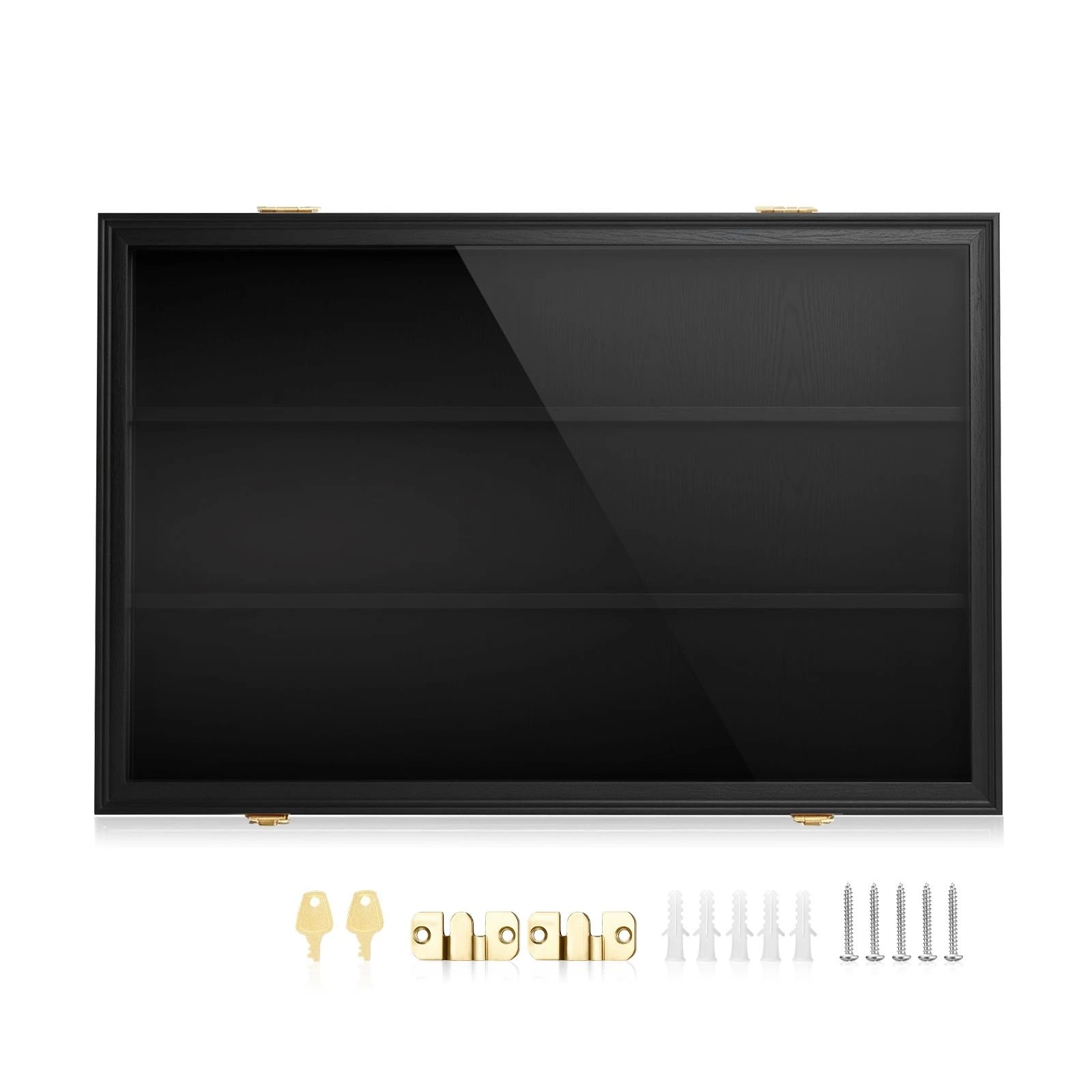 6 Ausway Lockable Graded Sports Card Display Case Wall Cabinet for Football Basketball Hockey Trading Cards, 6 of 6